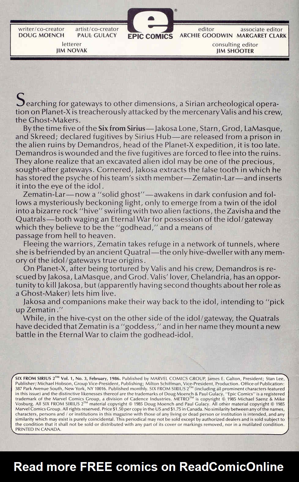 Read online Six From Sirius 2 comic -  Issue #3 - 2