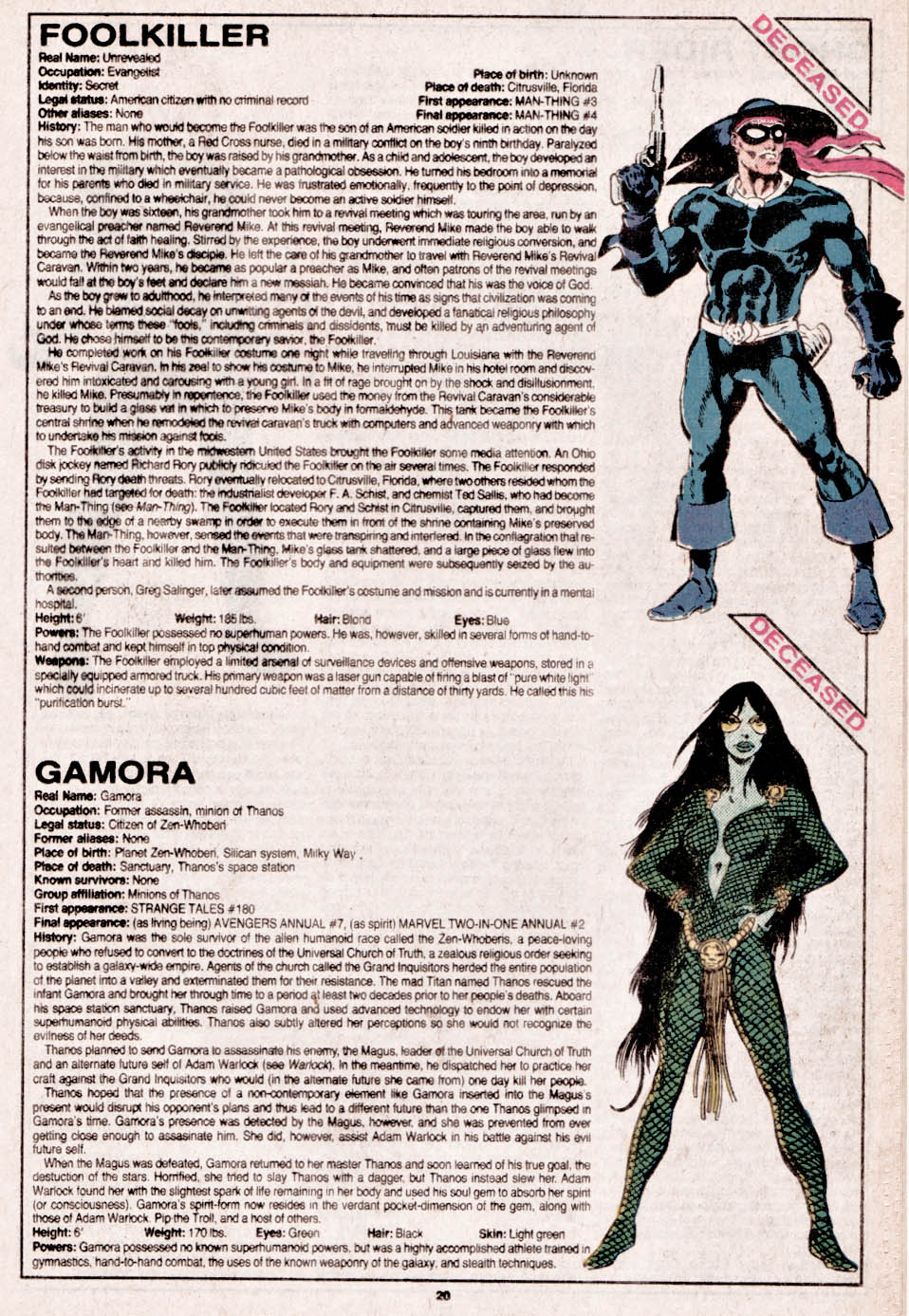 Read online The Official Handbook of the Marvel Universe comic -  Issue #13 - 21