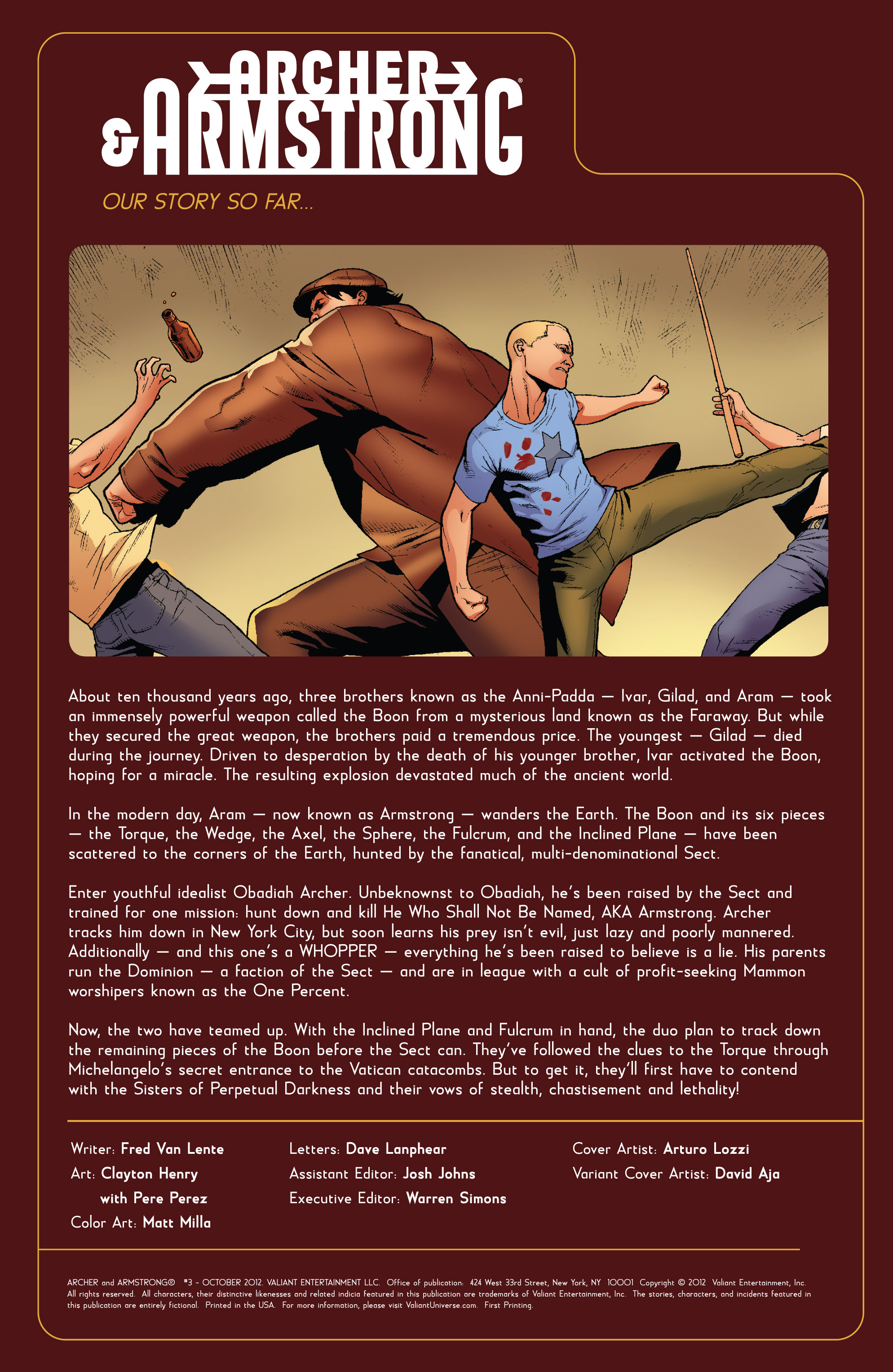 Read online Archer and Armstrong comic -  Issue #3 - 2