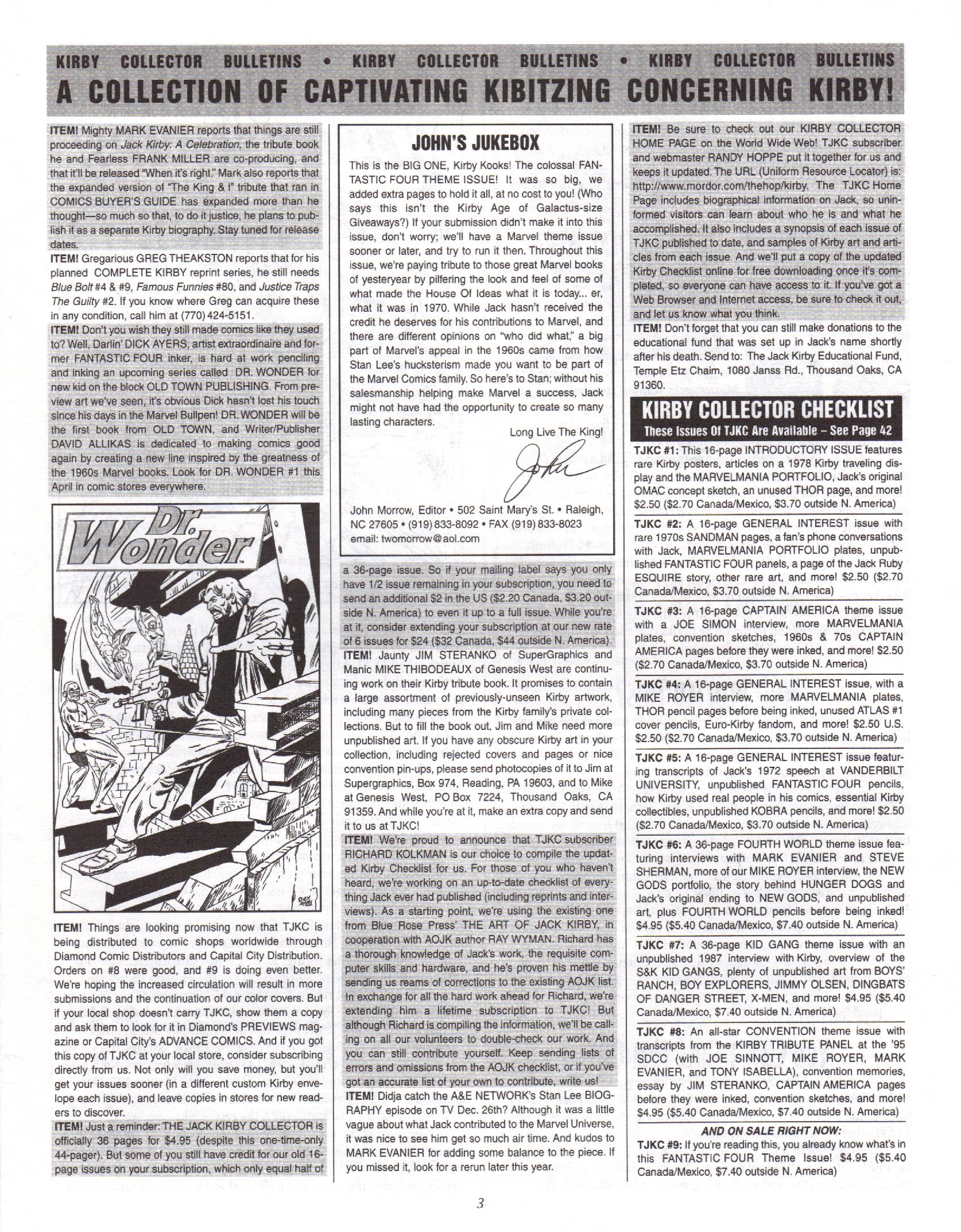 Read online The Jack Kirby Collector comic -  Issue #9 - 3