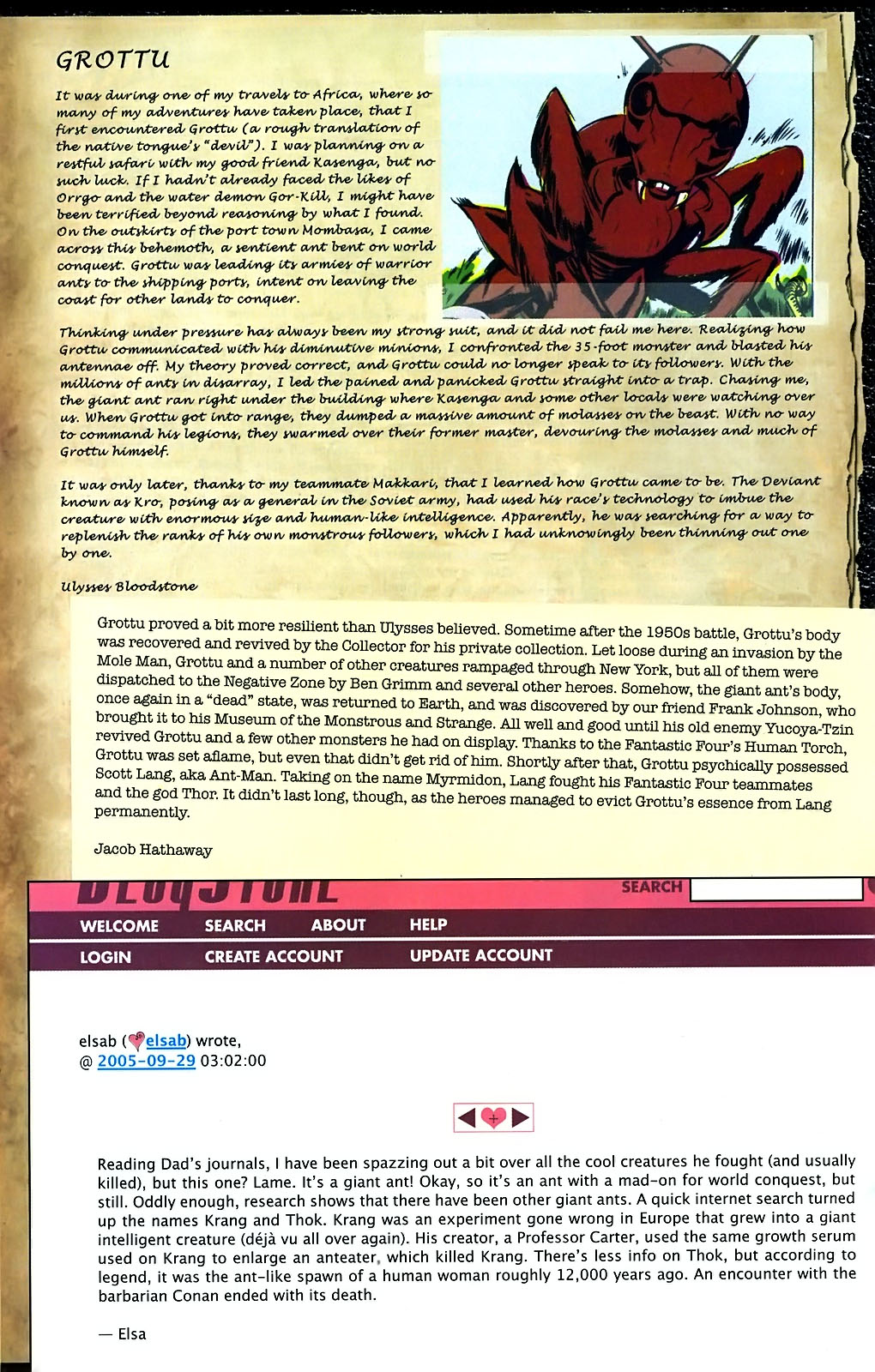 Read online Marvel Monsters: From the Files of Ulysses Bloodstone (and the Monster Hunters) comic -  Issue # Full - 17