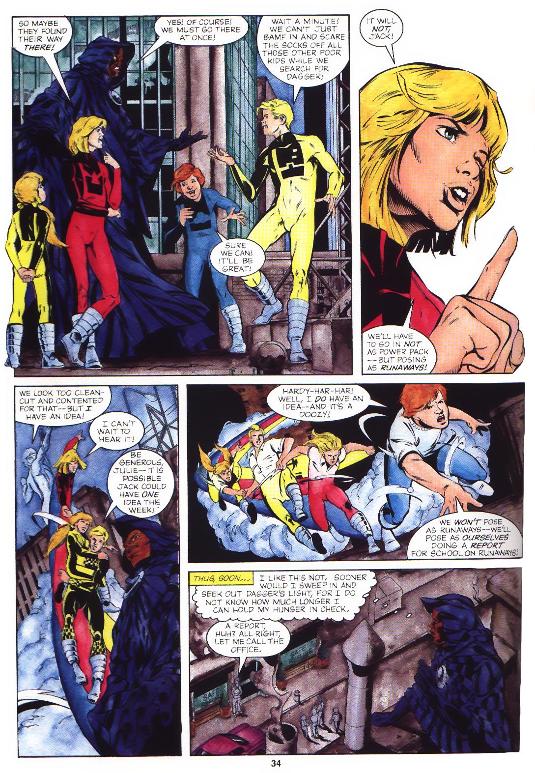 Read online Marvel Graphic Novel: Cloak and Dagger and Power Pack: Shelter From The Storm comic -  Issue # TPB - 35