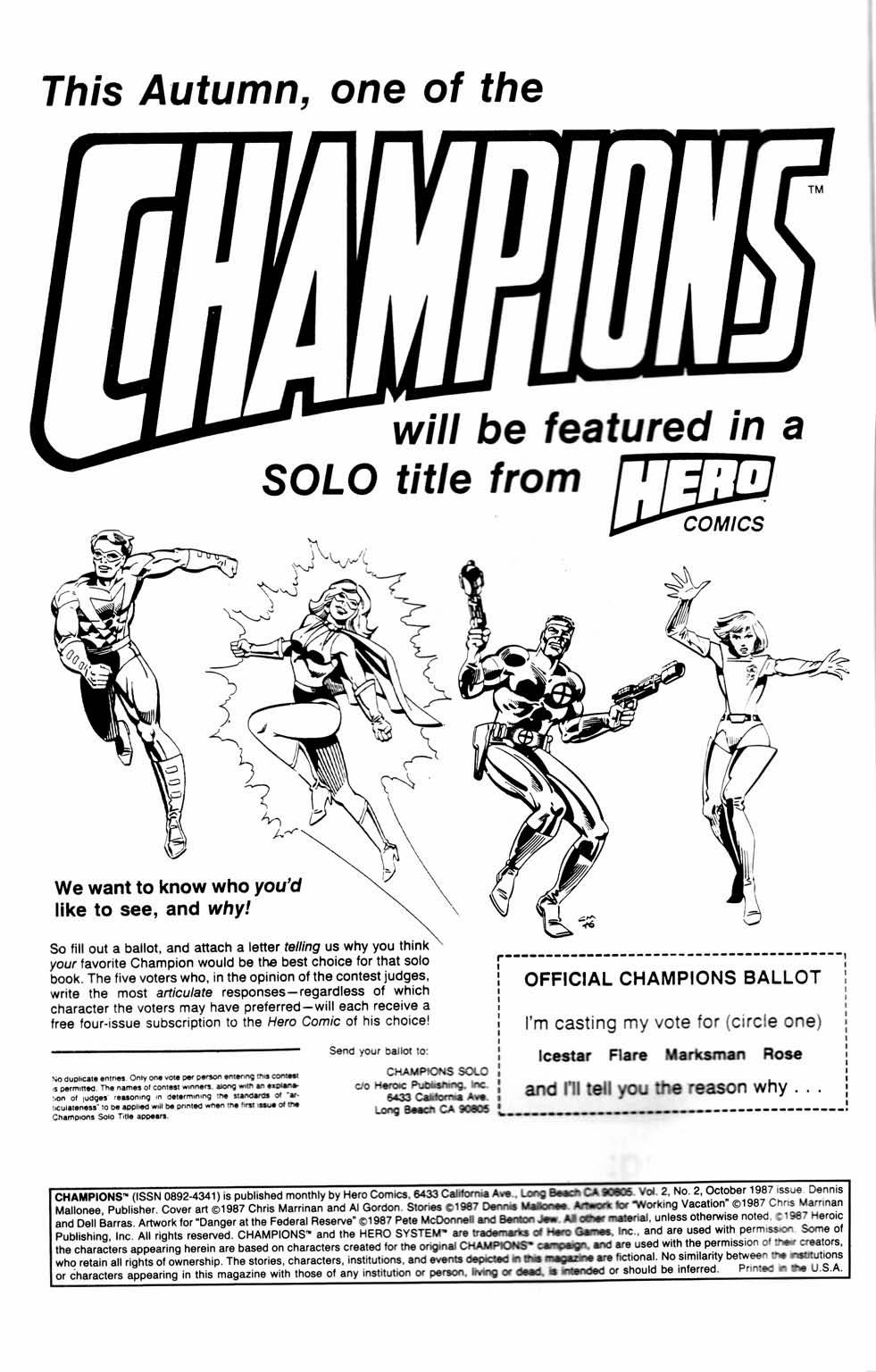 Read online Champions (1987) comic -  Issue #2 - 2