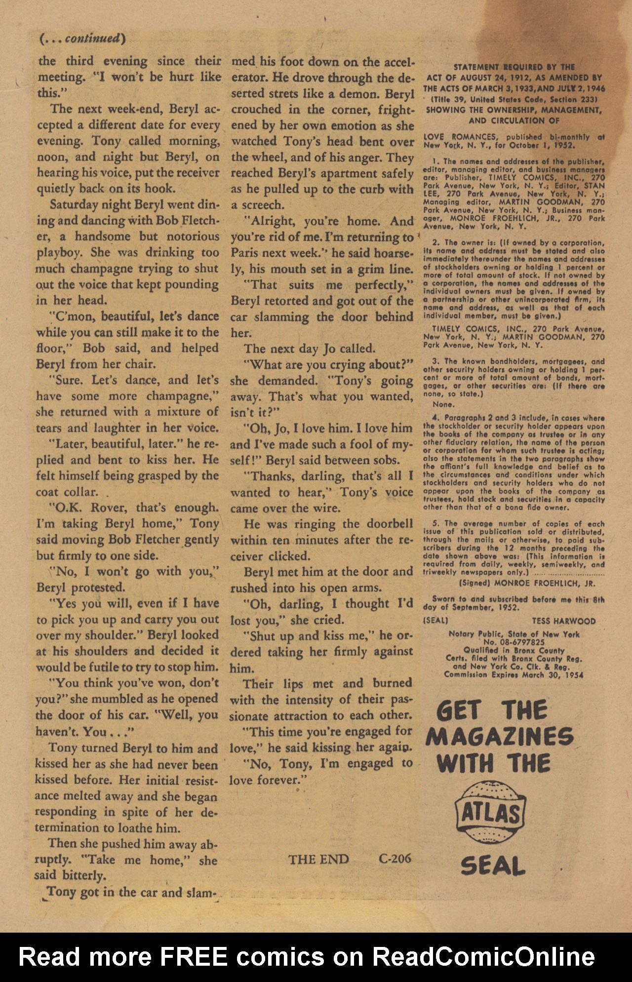 Read online Love Romances comic -  Issue #28 - 20