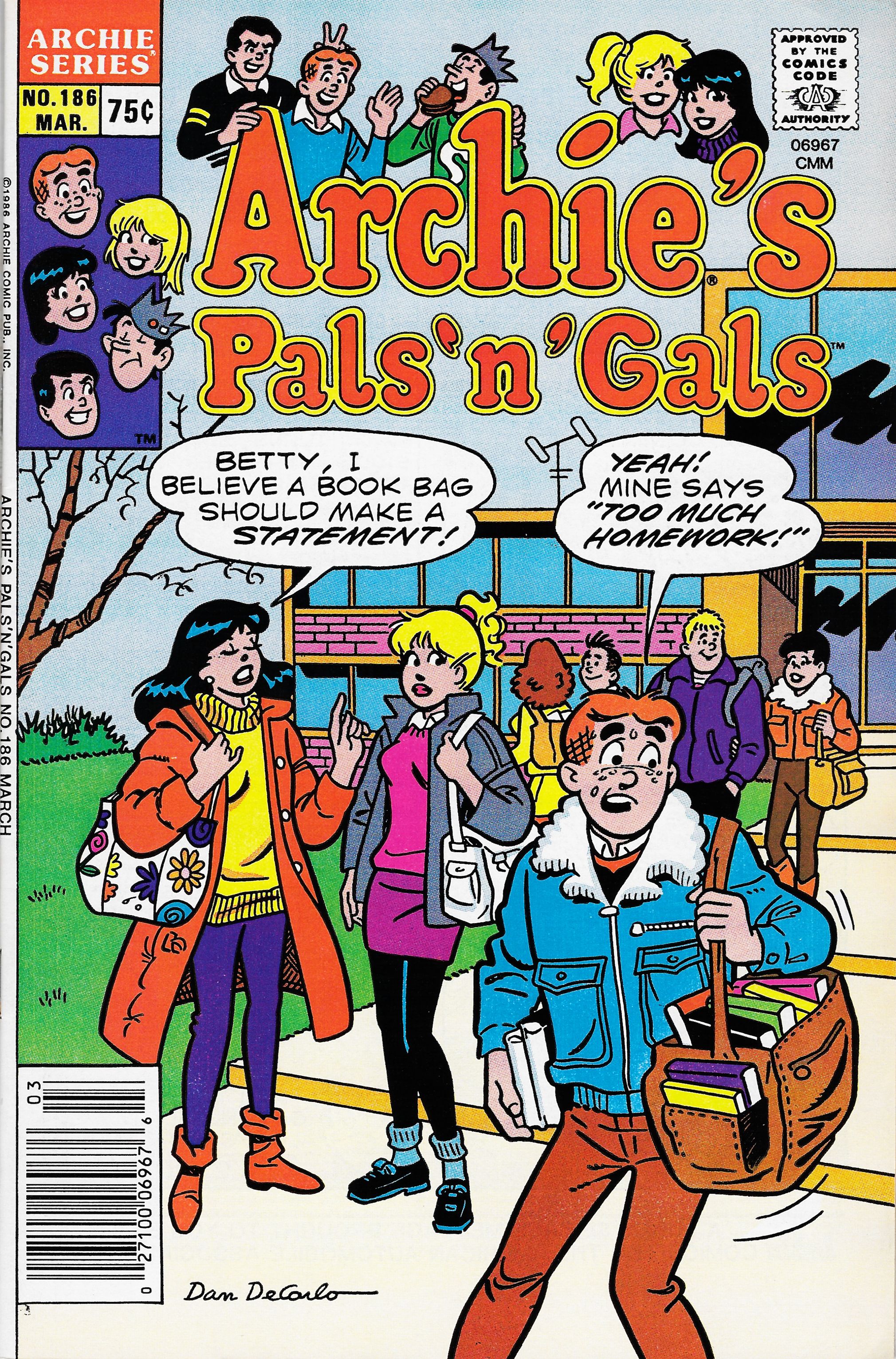 Read online Archie's Pals 'N' Gals (1952) comic -  Issue #186 - 1