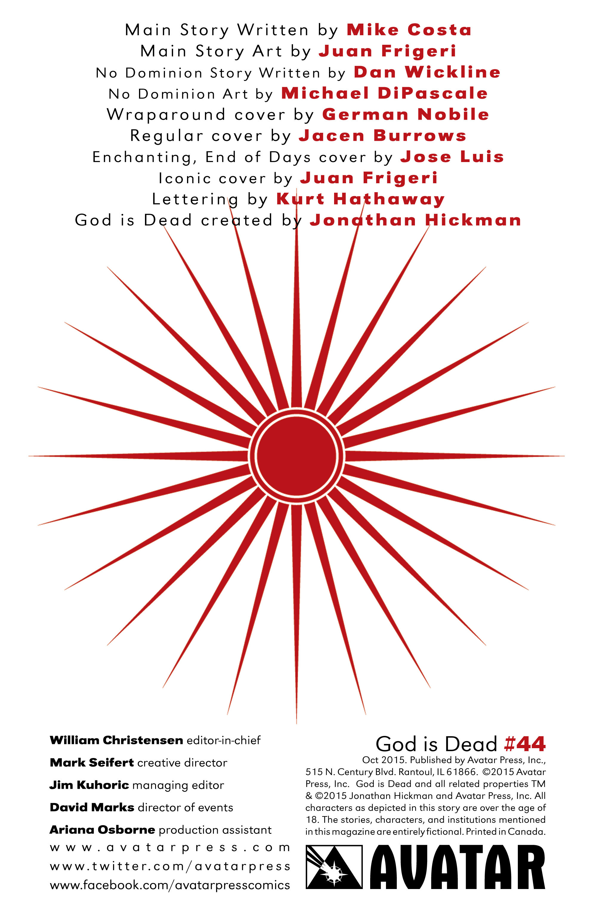 Read online God Is Dead comic -  Issue #44 - 2