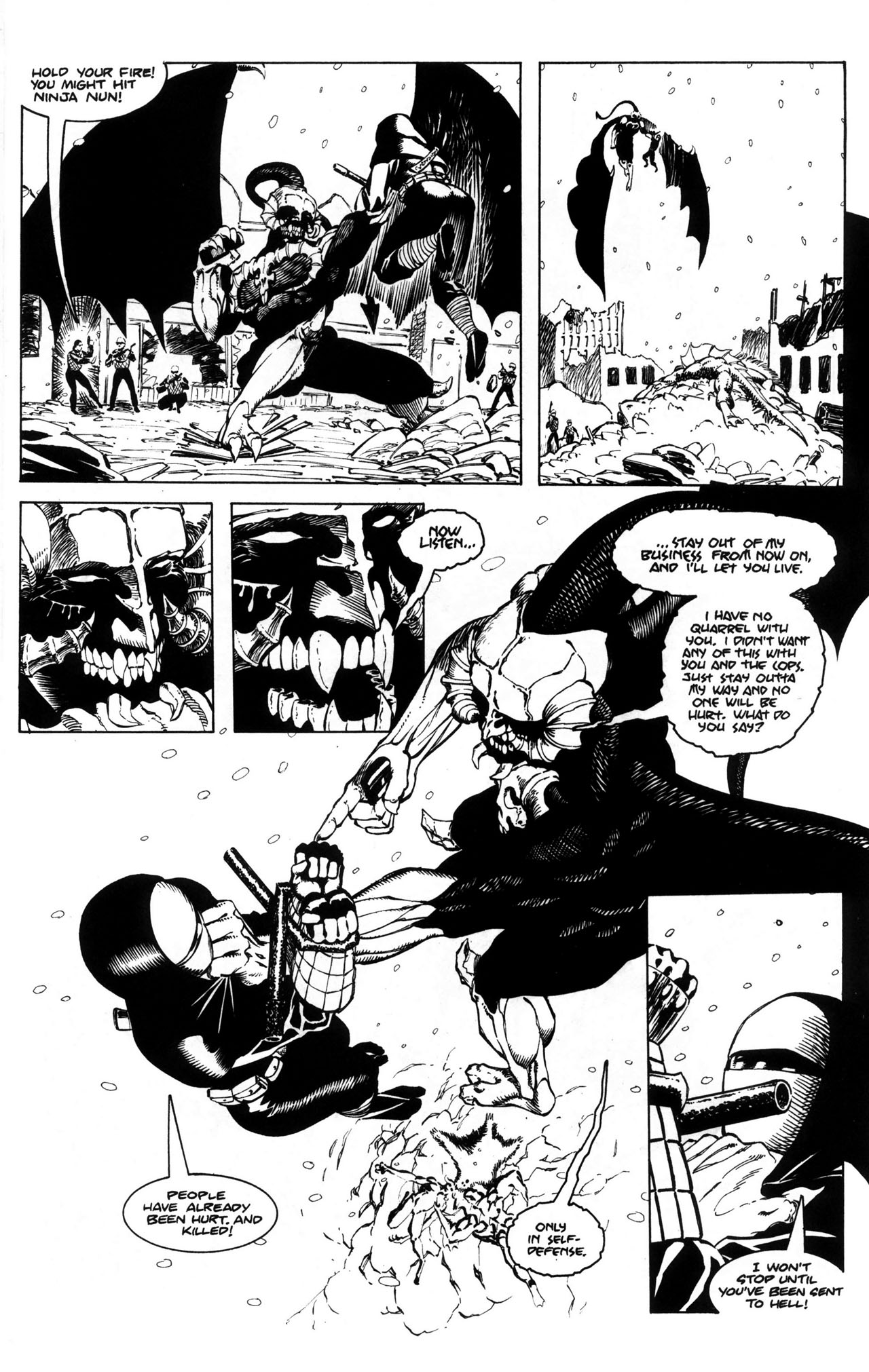 Read online Warrior Nun: Black & White comic -  Issue #5 - 14