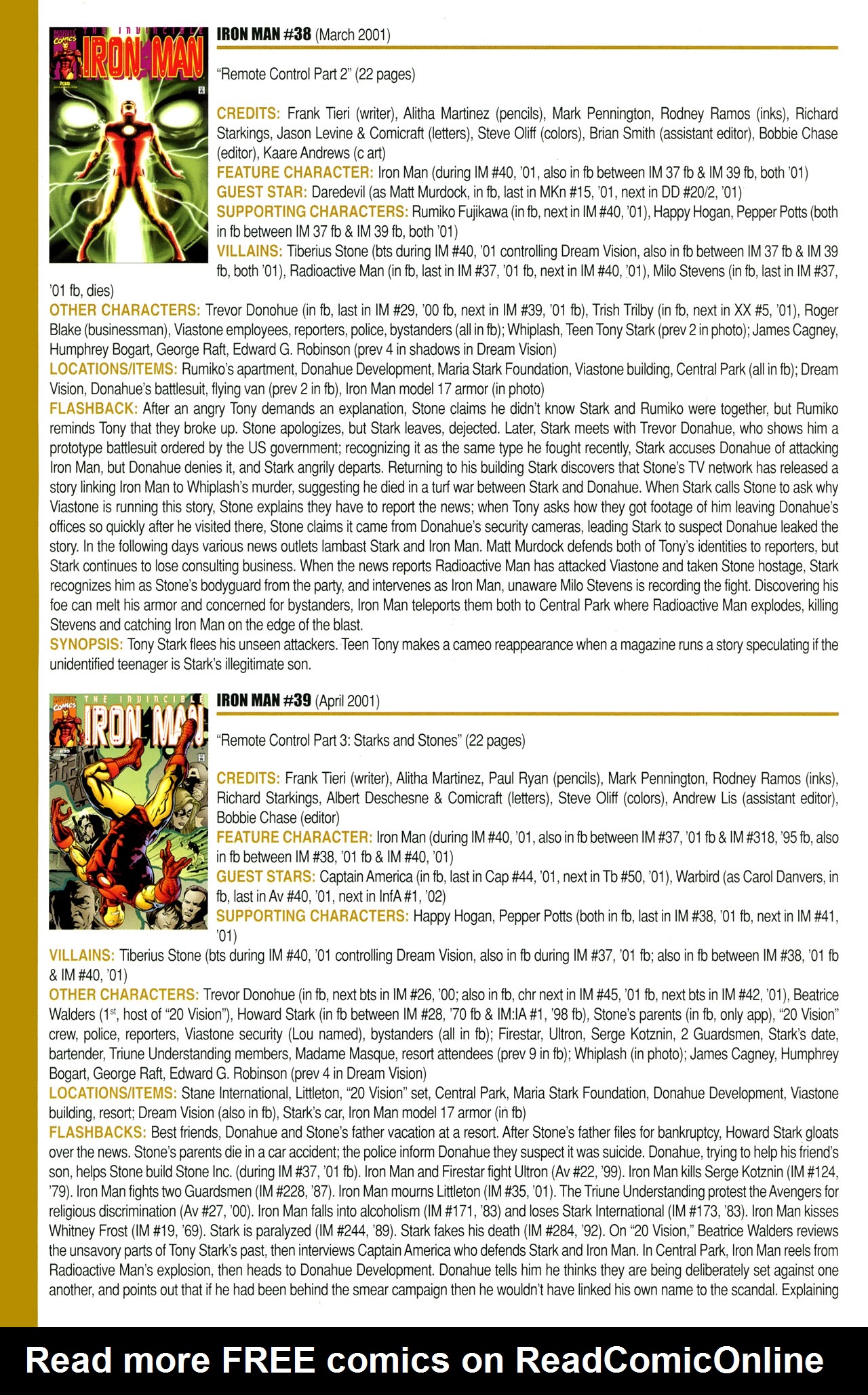 Read online Official Index to the Marvel Universe comic -  Issue #11 - 26