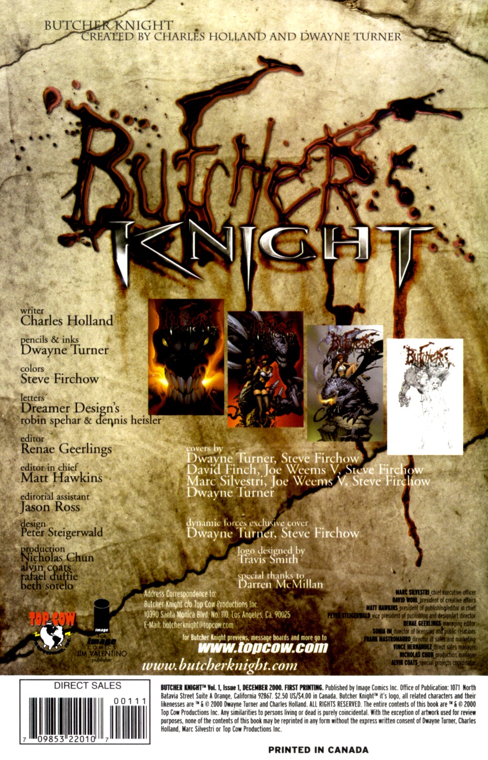 Read online Butcher Knight comic -  Issue #1 - 2