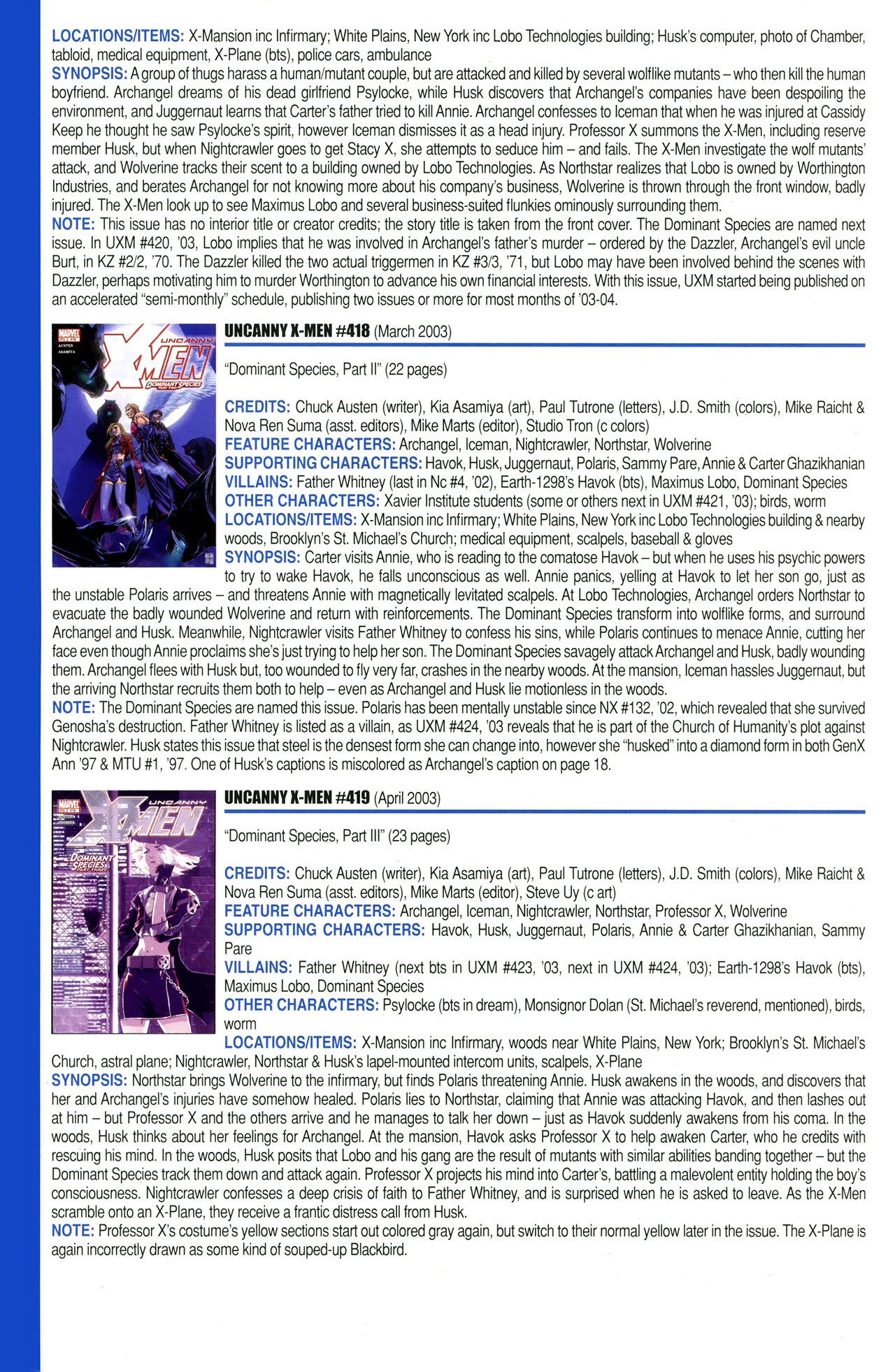Read online Official Index to the Marvel Universe comic -  Issue #11 - 48