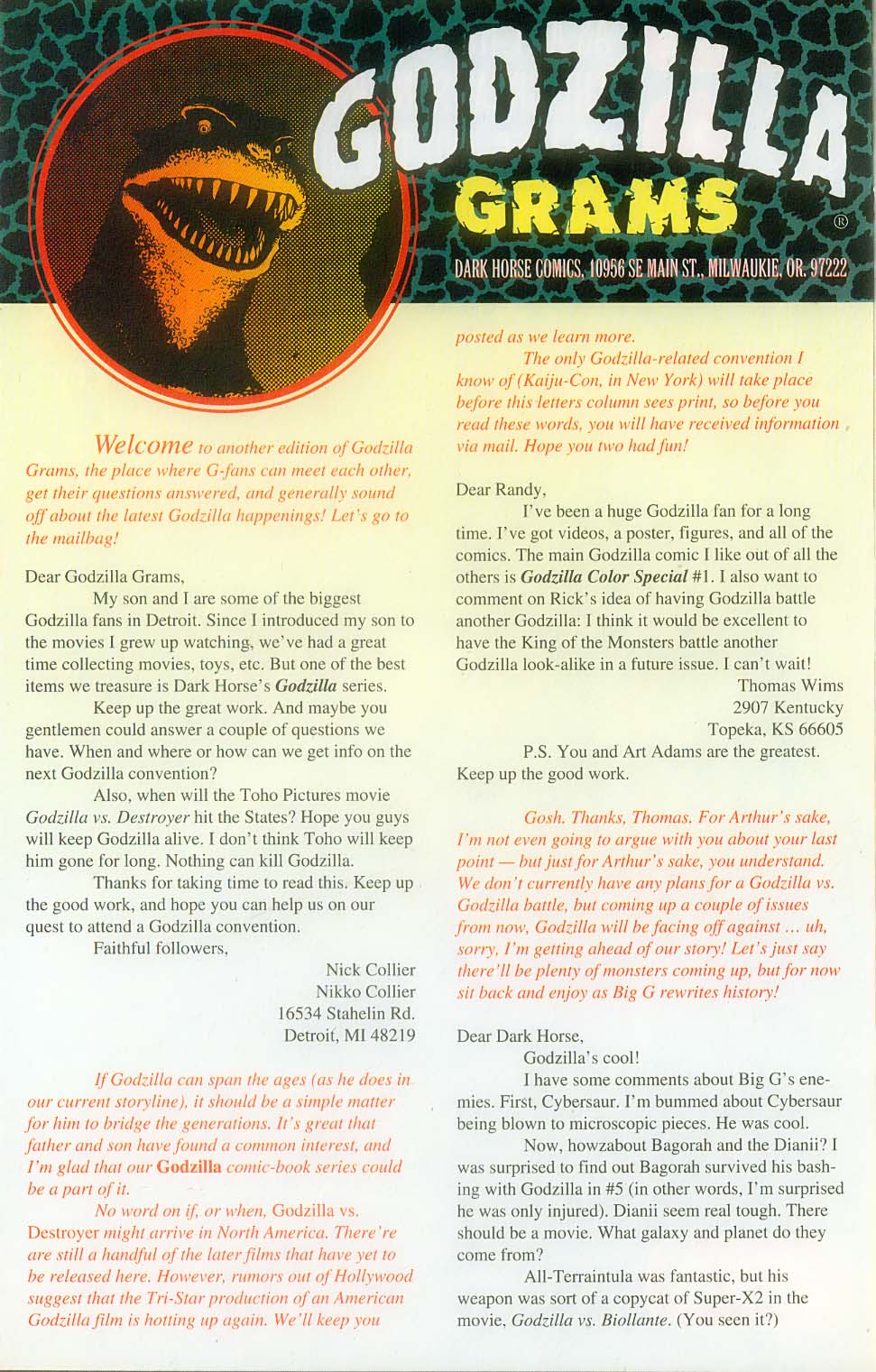 Read online Godzilla (1995) comic -  Issue #10 - 28
