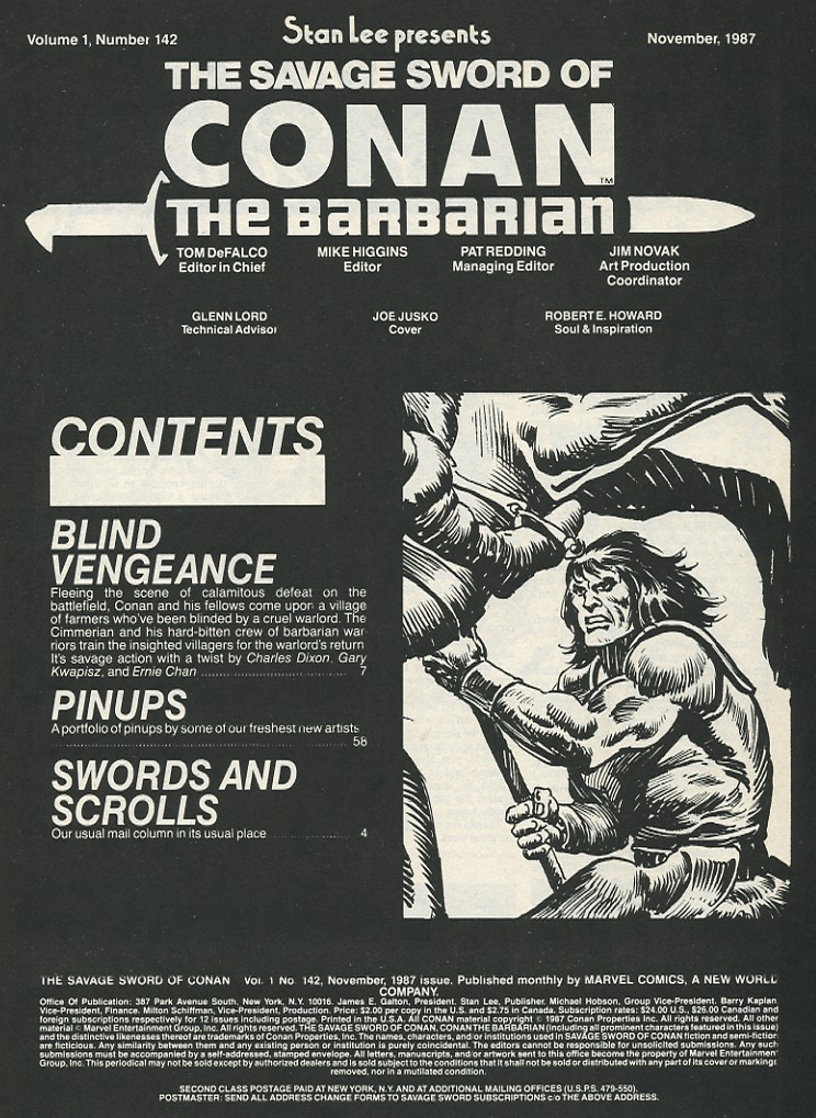 Read online The Savage Sword Of Conan comic -  Issue #142 - 3