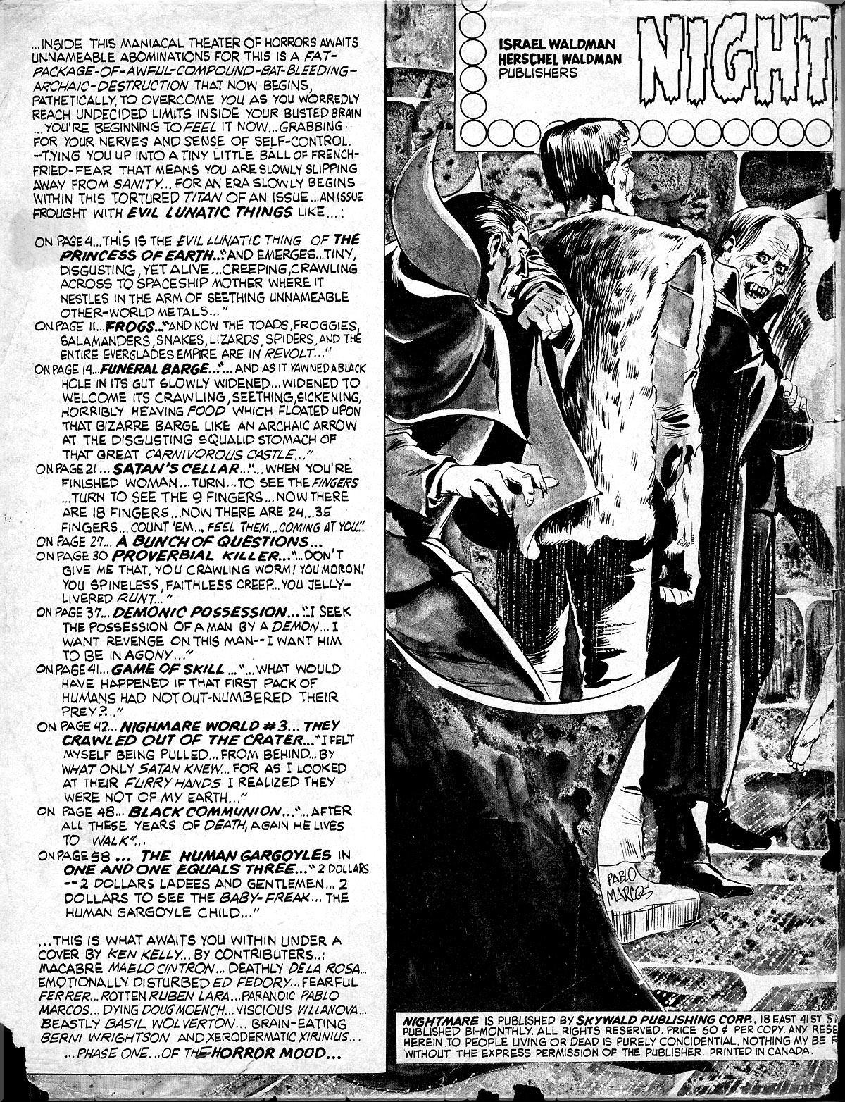 Read online Nightmare (1970) comic -  Issue #10 - 2
