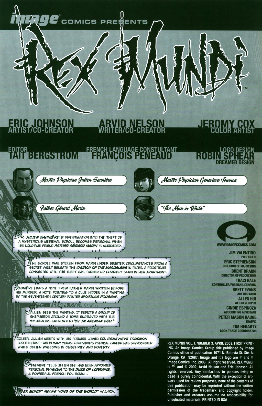 Read online Rex Mundi comic -  Issue #3 - 1