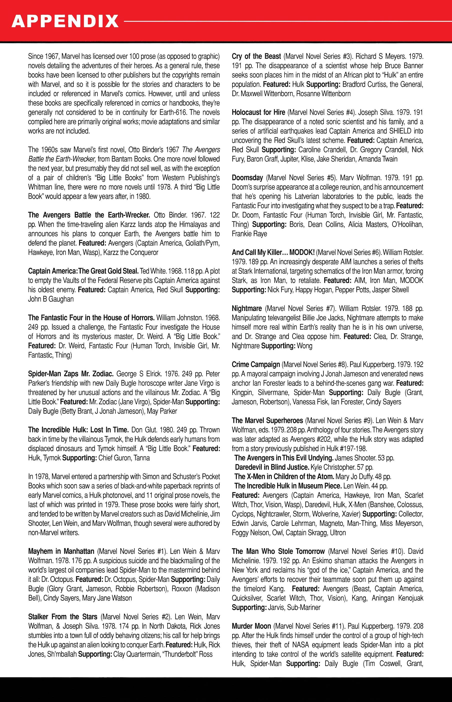 Read online Official Handbook of the Marvel Universe A to Z comic -  Issue # TPB 10 (Part 2) - 138