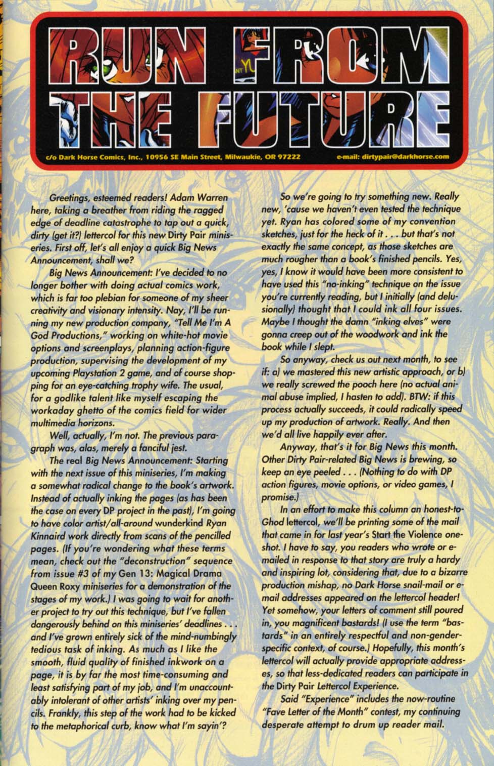 Read online Dirty Pair: Run From the Future comic -  Issue #1 - 27