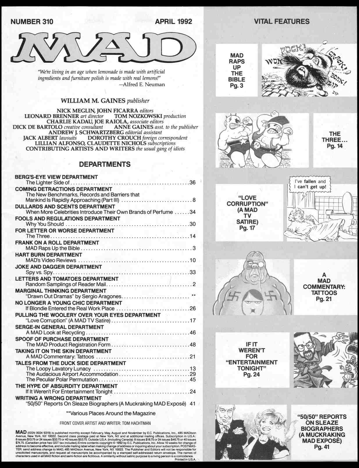 Read online MAD comic -  Issue #310 - 3