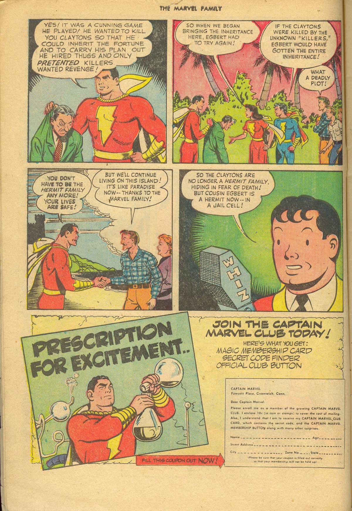 Read online The Marvel Family comic -  Issue #33 - 12