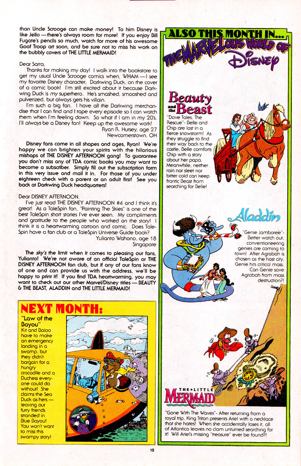 Read online The Disney Afternoon comic -  Issue #6 - 17