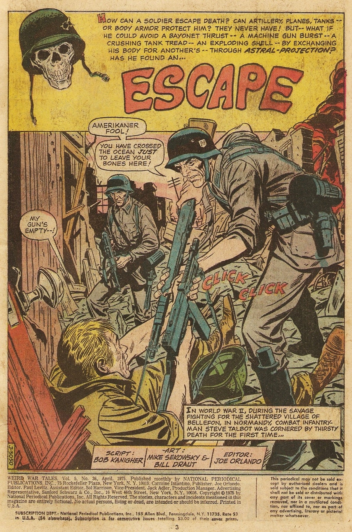 Read online Weird War Tales (1971) comic -  Issue #36 - 3