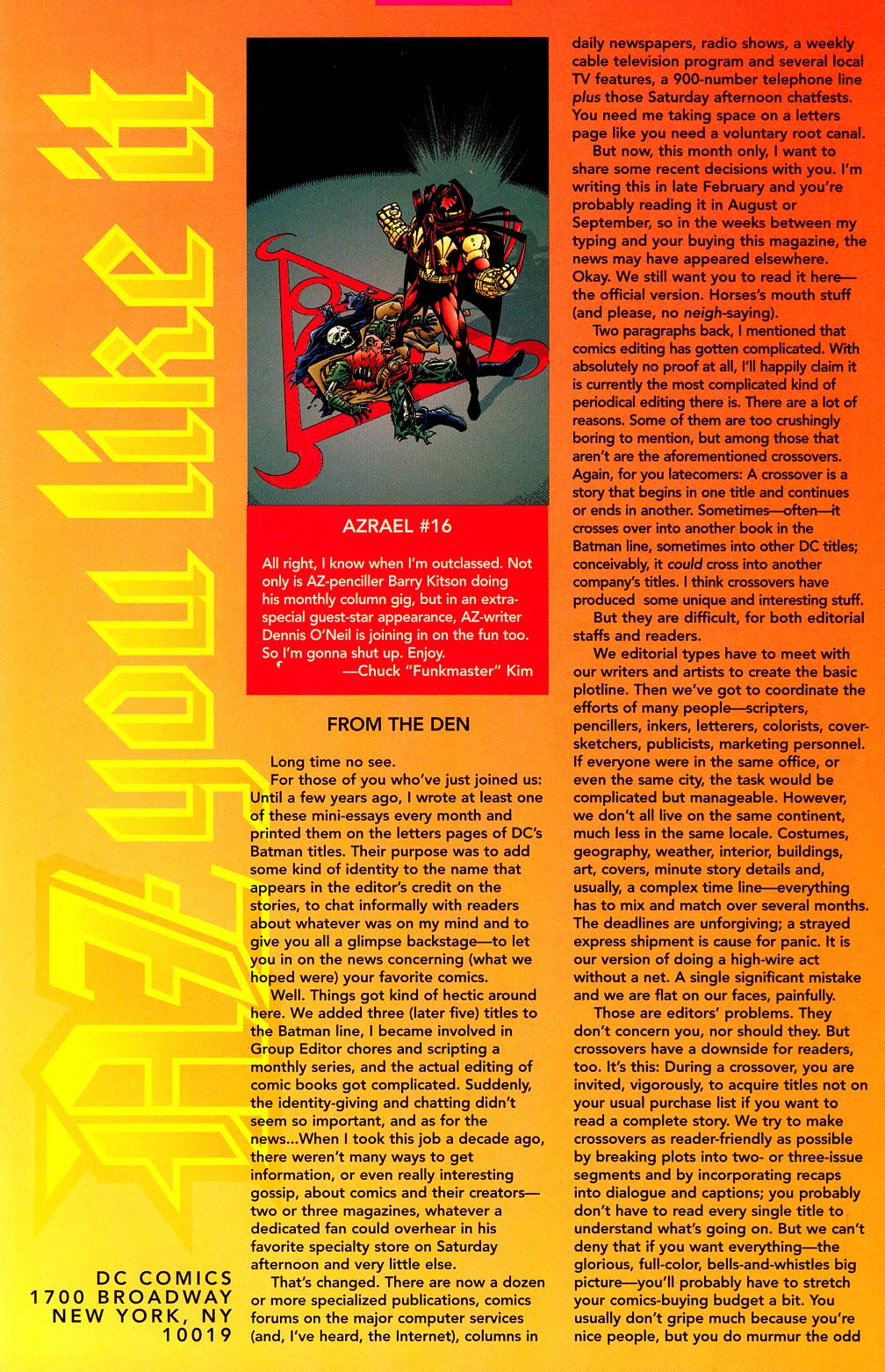 Read online Azrael (1995) comic -  Issue #20 - 24