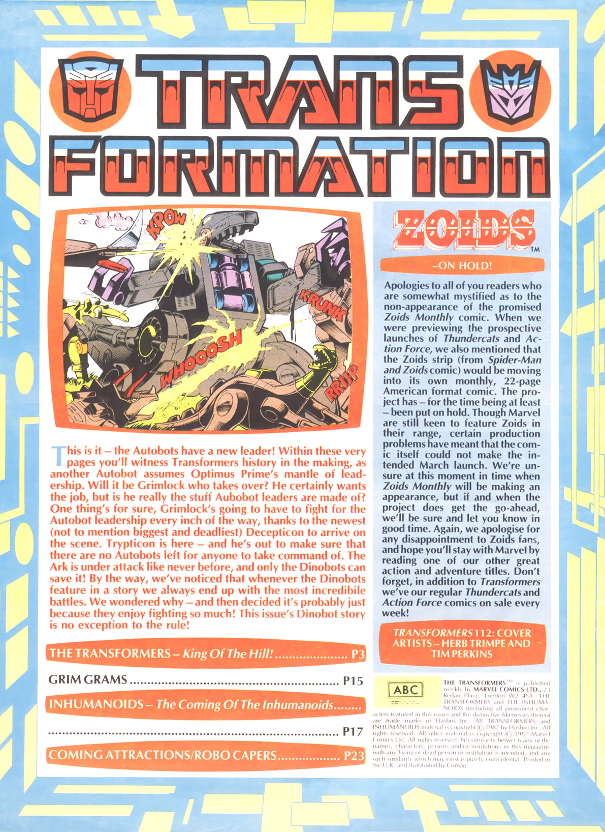 Read online The Transformers (UK) comic -  Issue #112 - 2
