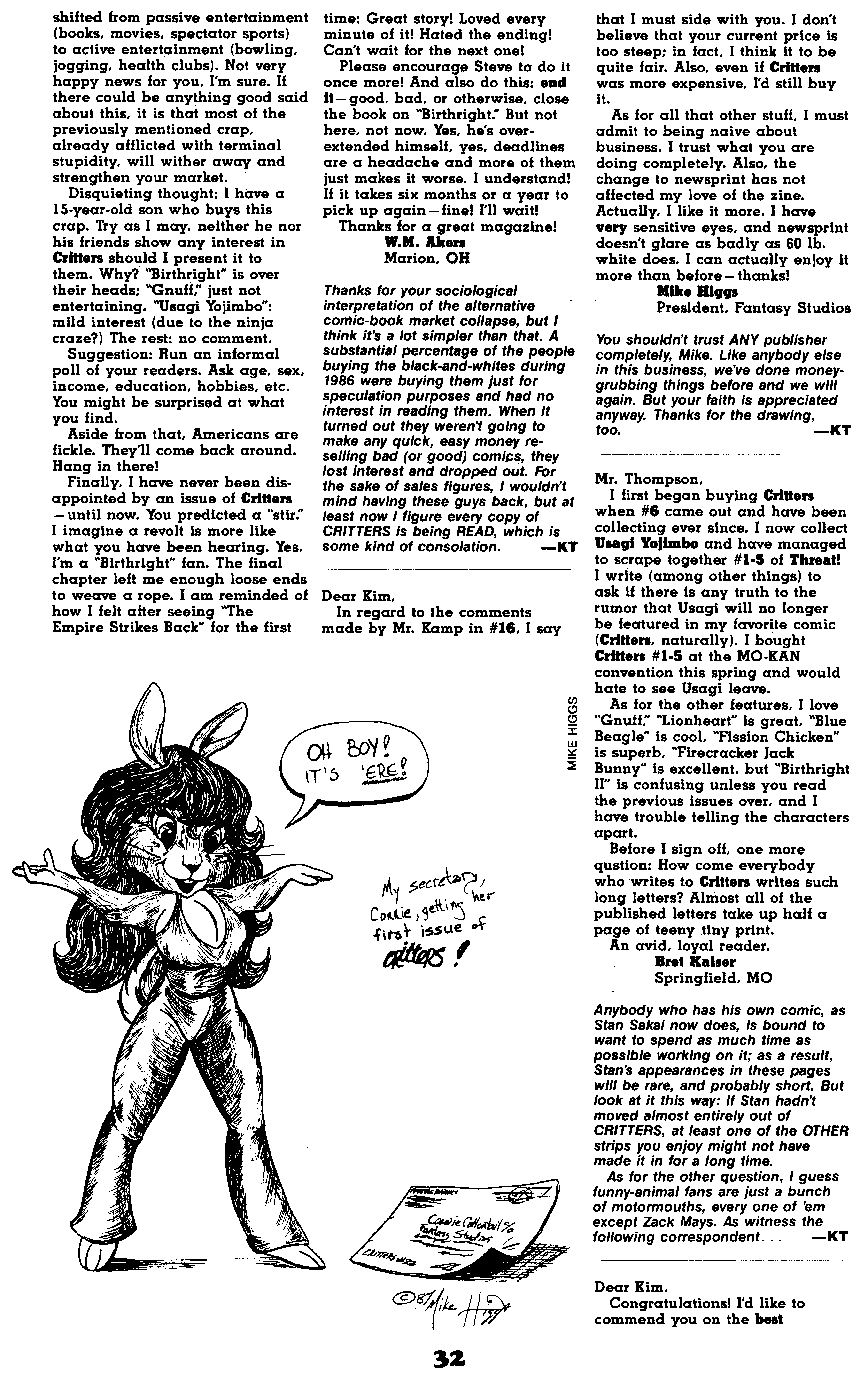Read online Critters comic -  Issue #20 - 34