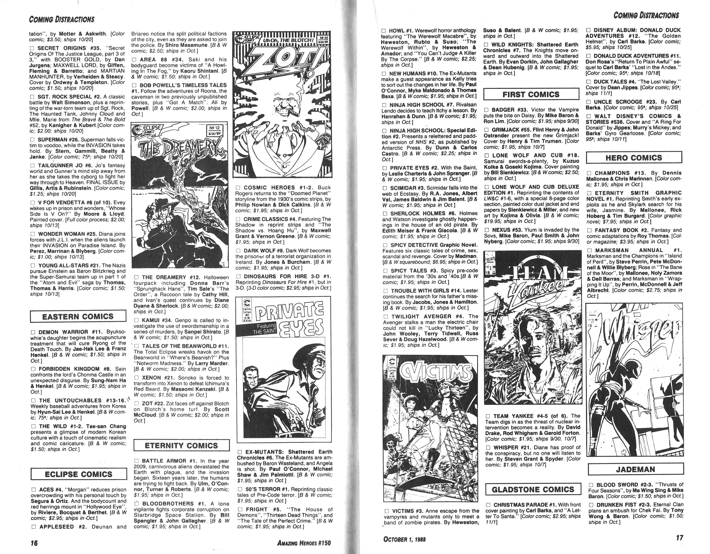 Read online Amazing Heroes comic -  Issue #150 - 9