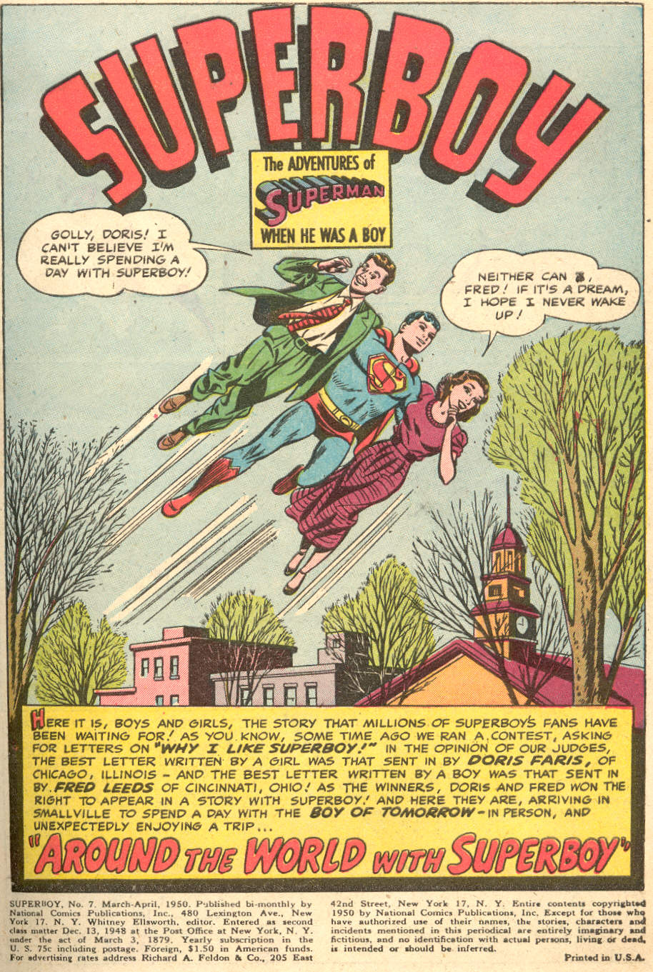Read online Superboy (1949) comic -  Issue #7 - 2