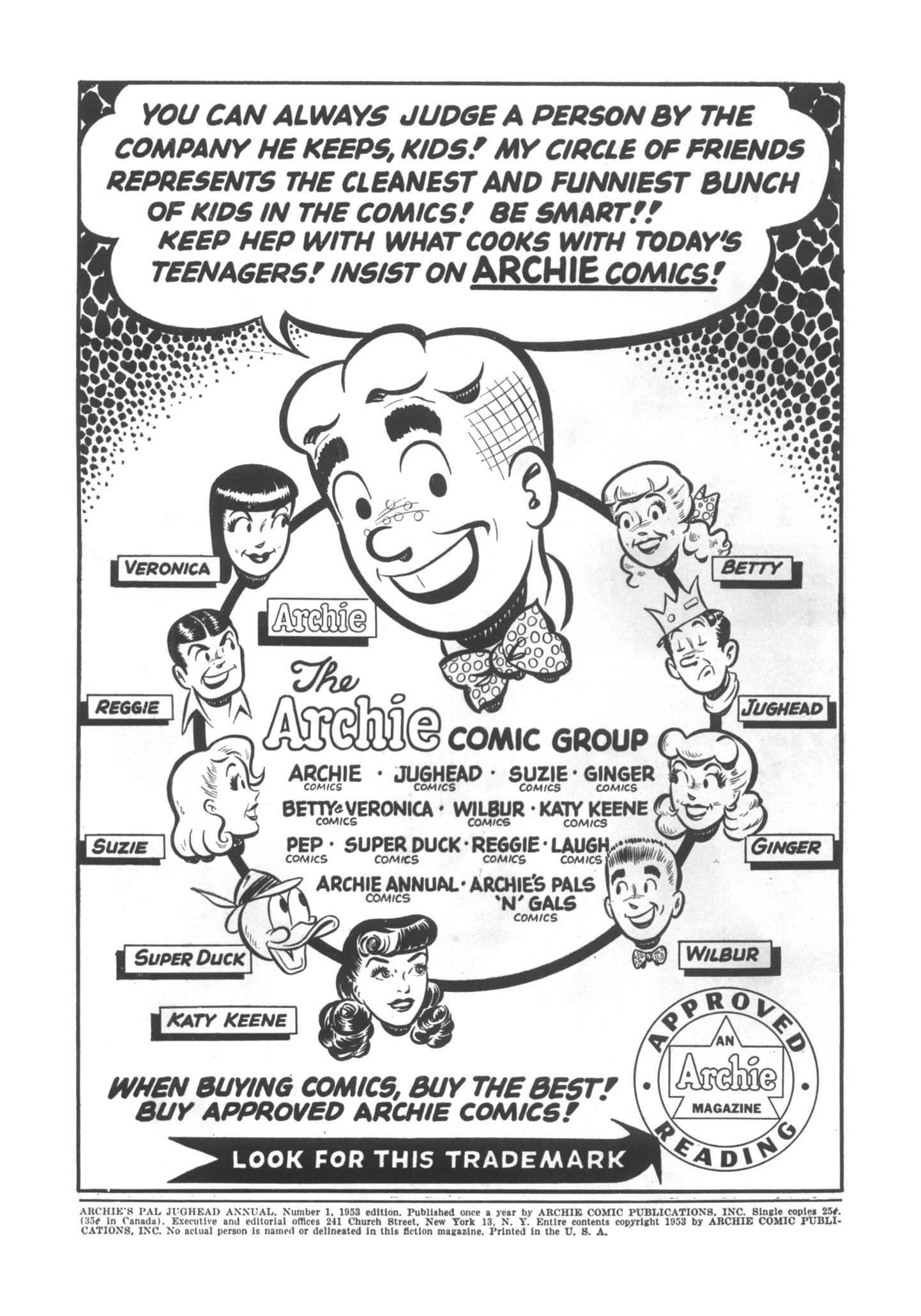 Read online Archie's Pal Jughead Annual comic -  Issue #1 - 2