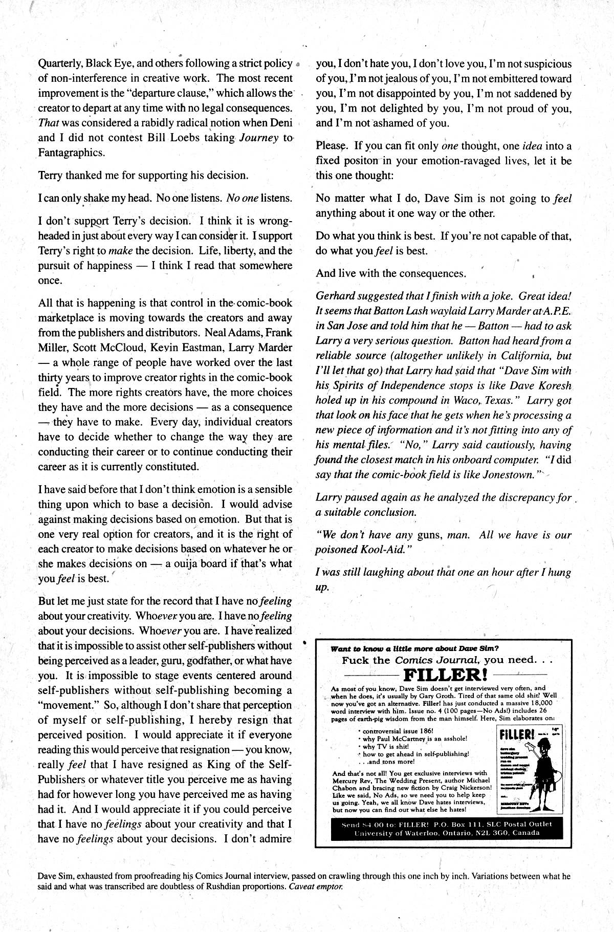 Cerebus Issue #207 #206 - English 24