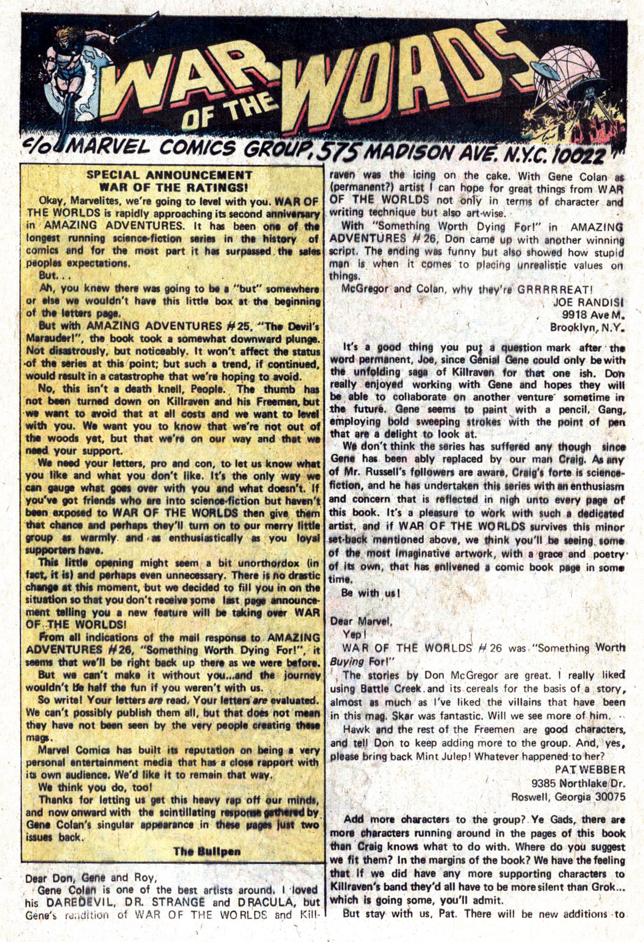 Read online Amazing Adventures (1970) comic -  Issue #28 - 31