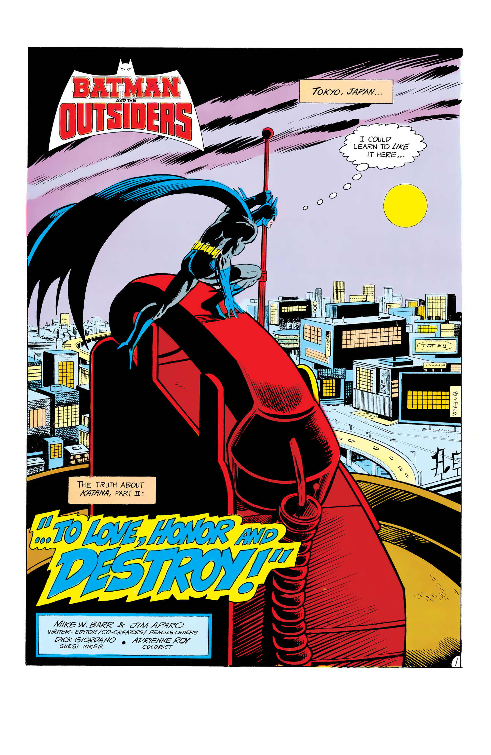 Read online Batman and the Outsiders (1983) comic -  Issue #12 - 2