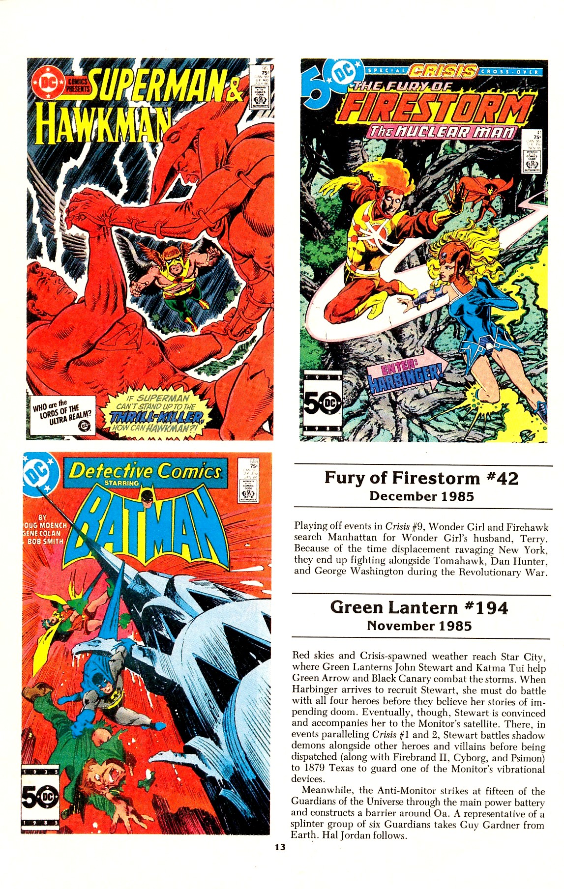 Read online The Official Crisis on Infinite Earths Crossover Index comic -  Issue # Full - 15