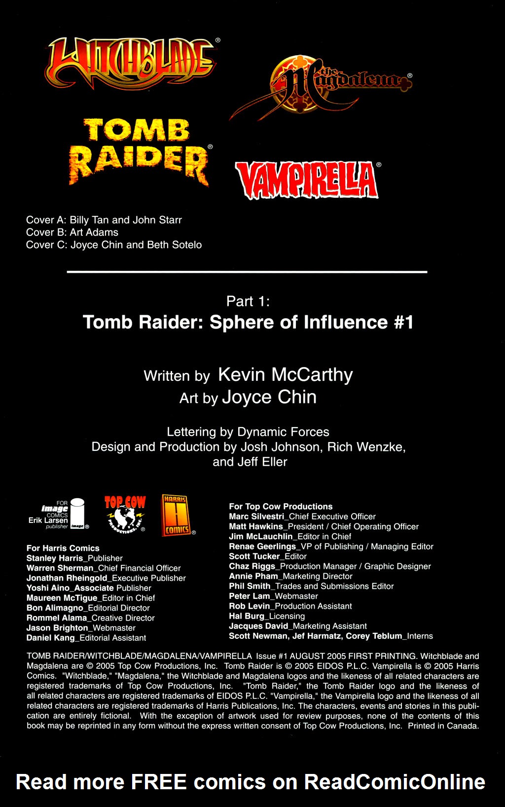 Read online Tomb Raider/Witchblade/Magdalena/Vampirella comic -  Issue # Full - 4