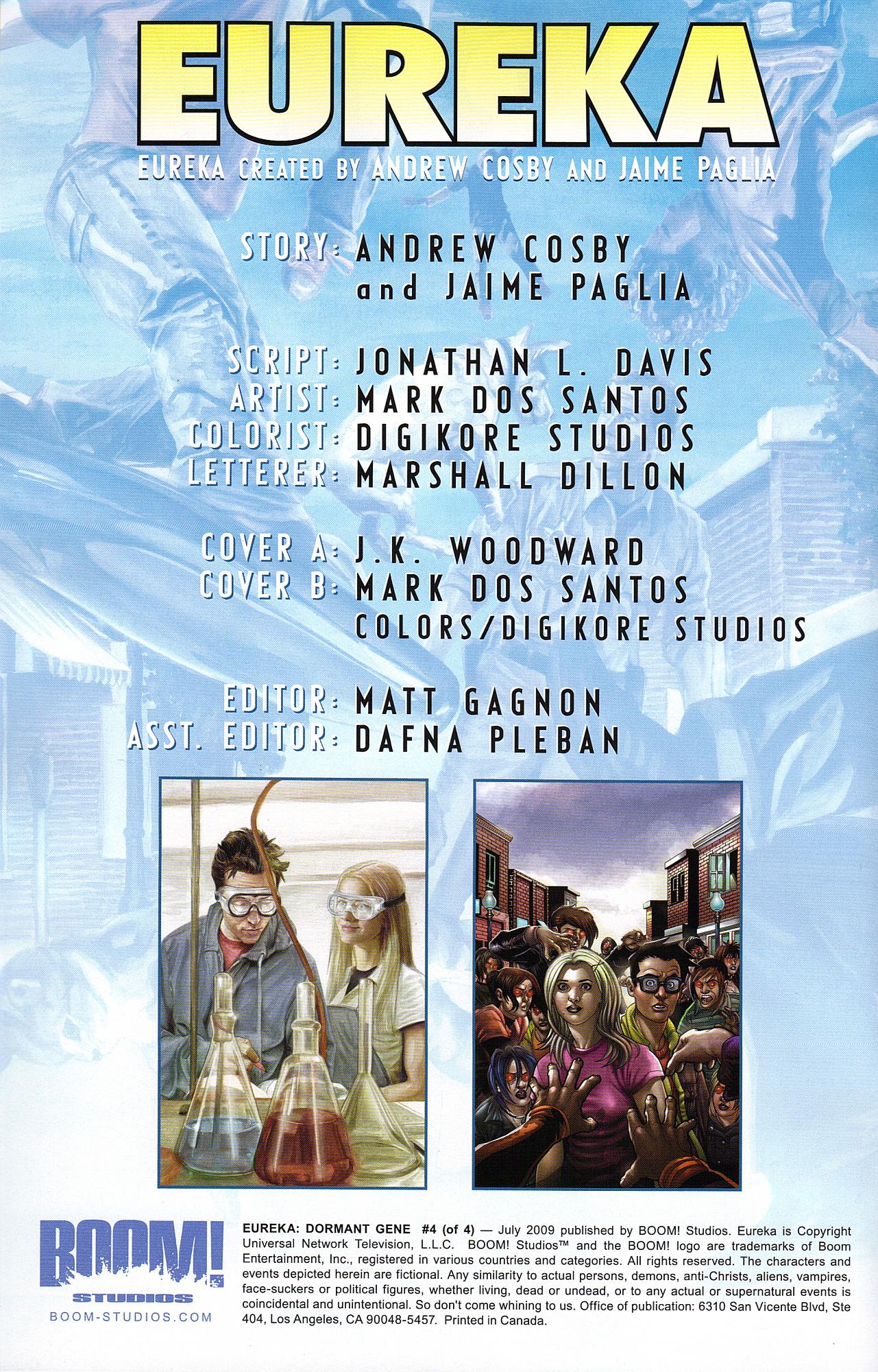 Read online Eureka: Dormant Gene comic -  Issue #4 - 2