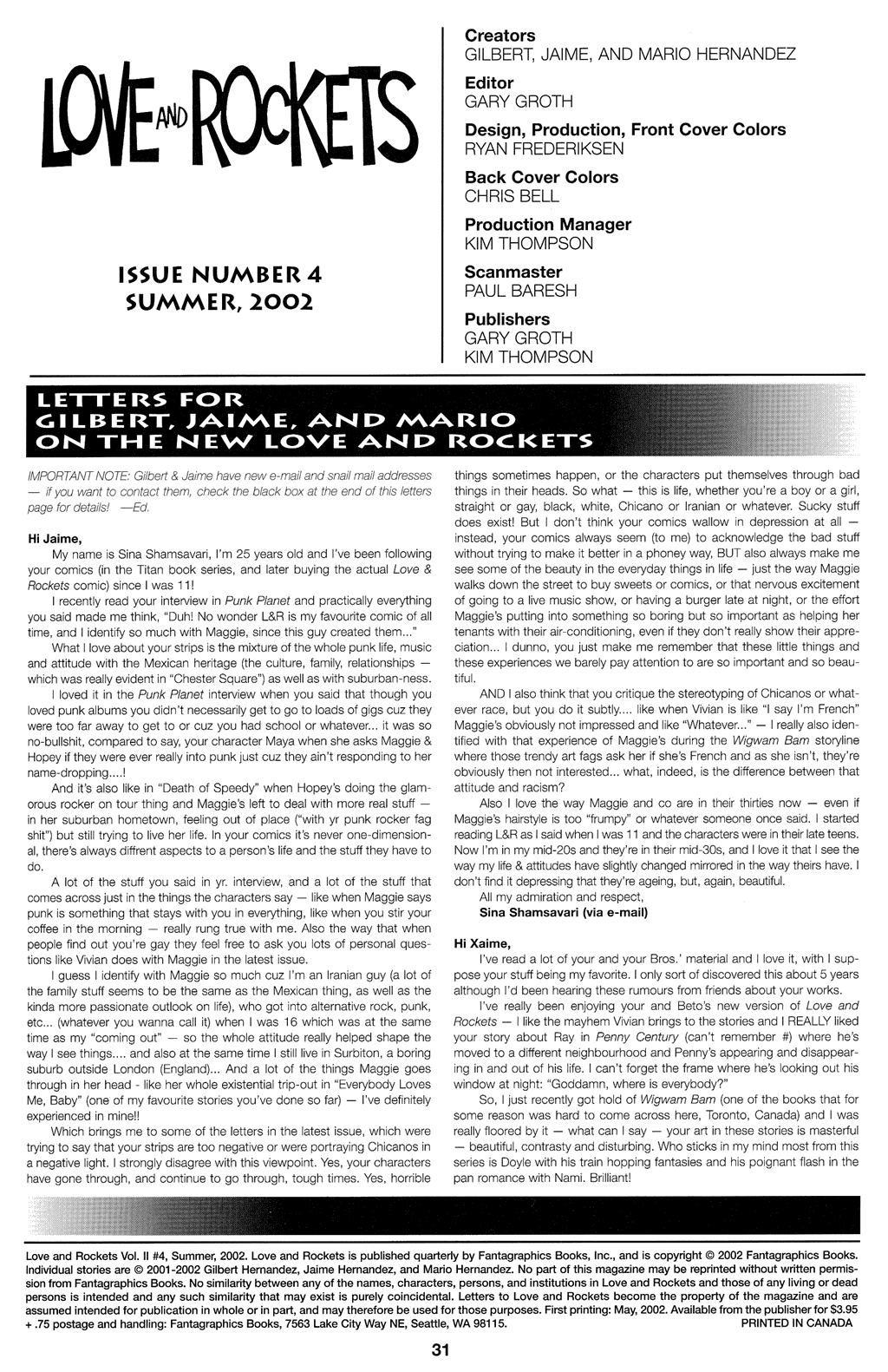 Read online Love and Rockets (2001) comic -  Issue #4 - 32