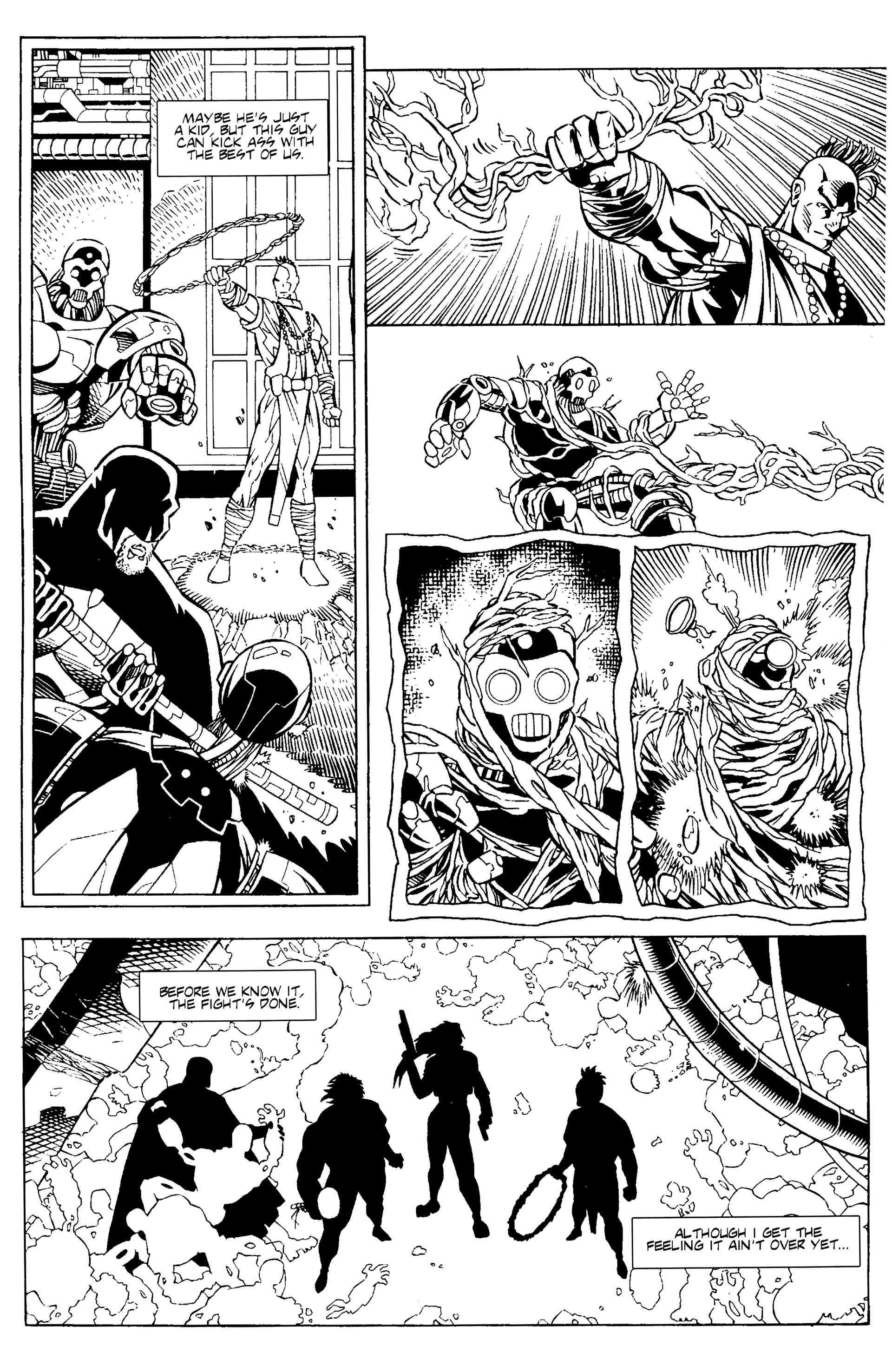 Read online Warrior Nun: Black & White comic -  Issue #9 - 19