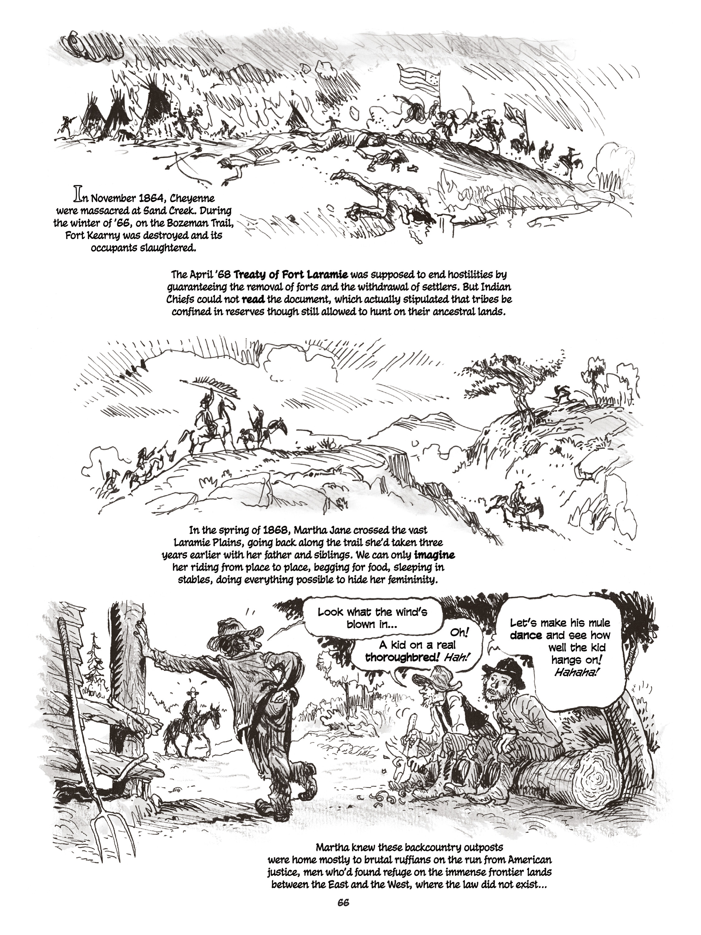 Read online Calamity Jane: The Calamitous Life of Martha Jane Cannary comic -  Issue # TPB (Part 1) - 65
