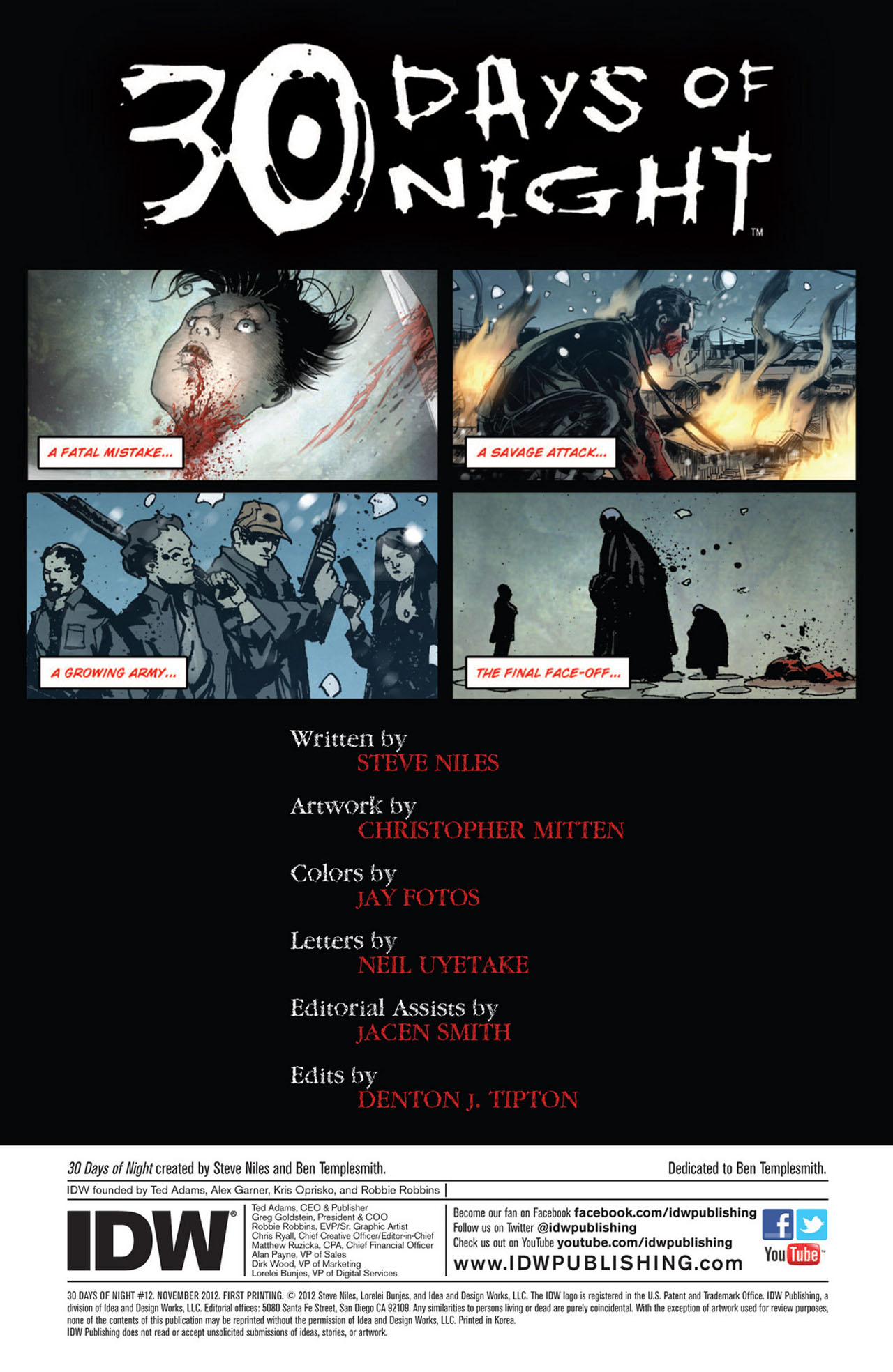 Read online 30 Days of Night (2011) comic -  Issue #12 - 2