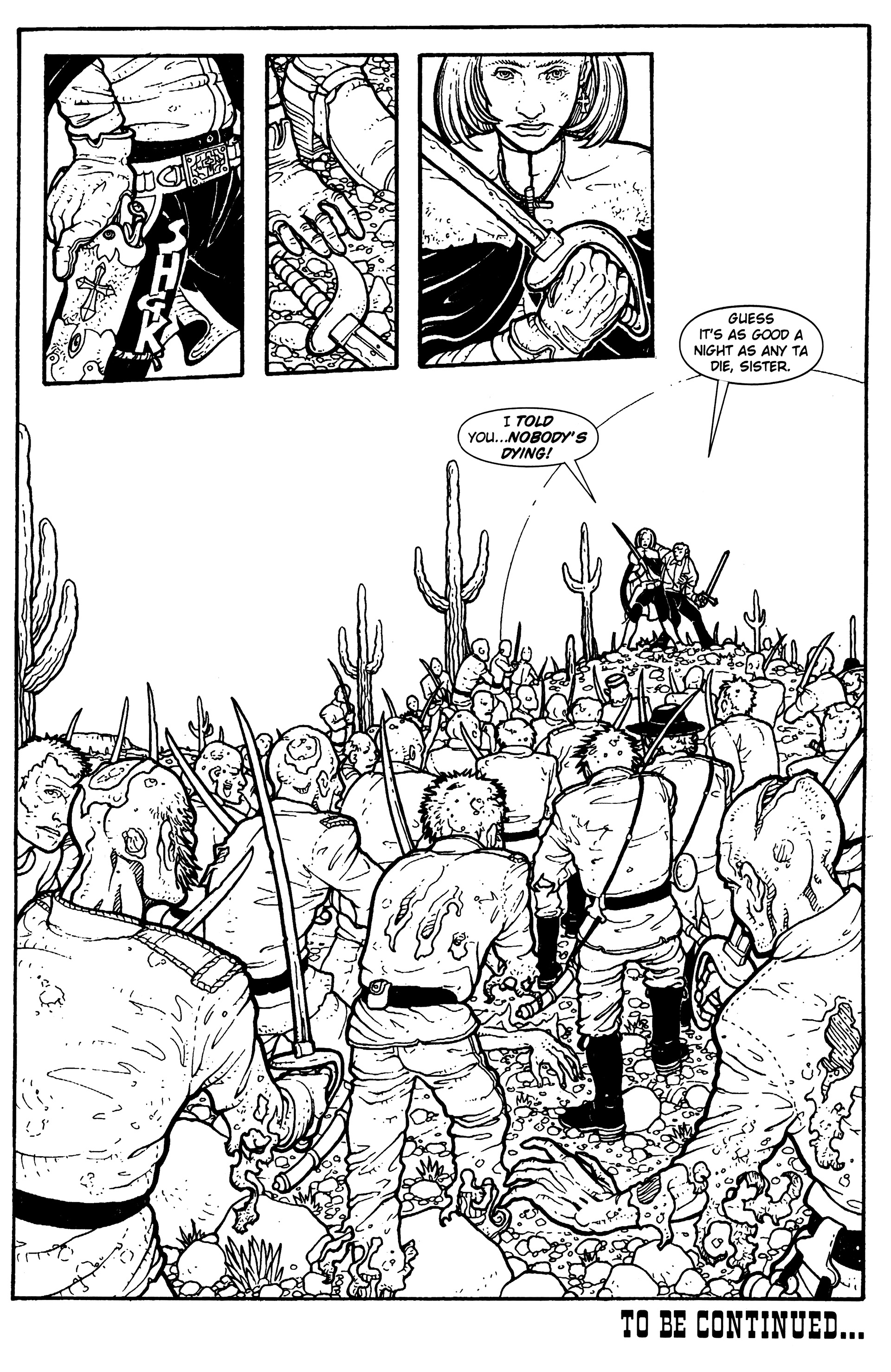 Read online Warrior Nun: Black & White comic -  Issue #13 - 24