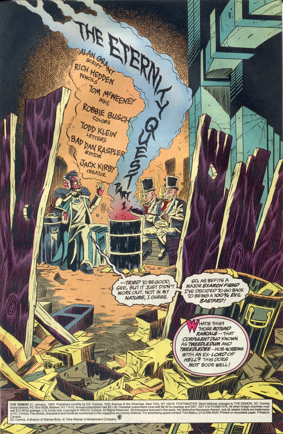 Read online The Demon (1990) comic -  Issue #31 - 2