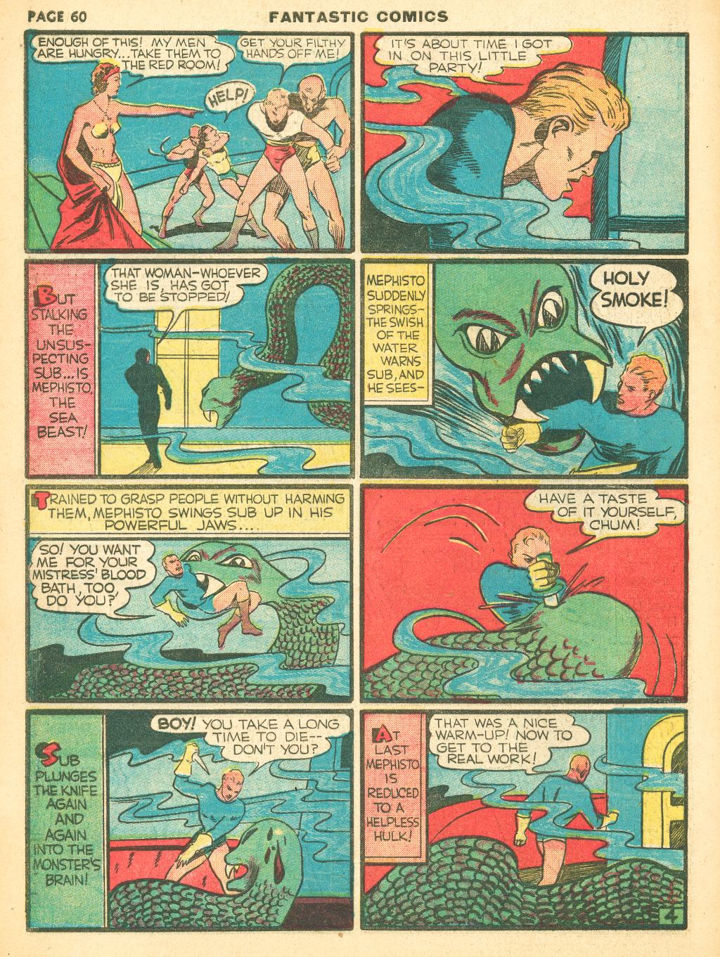 Read online Fantastic Comics comic -  Issue #12 - 62