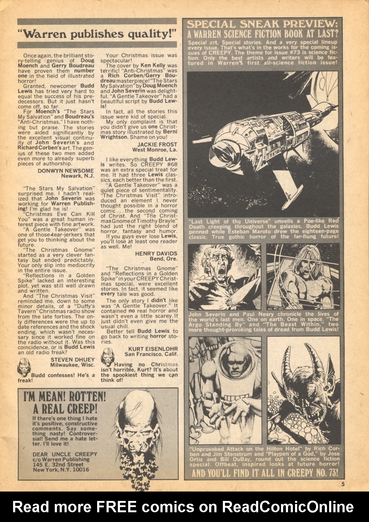 Read online Creepy (1964) comic -  Issue #70 - 5