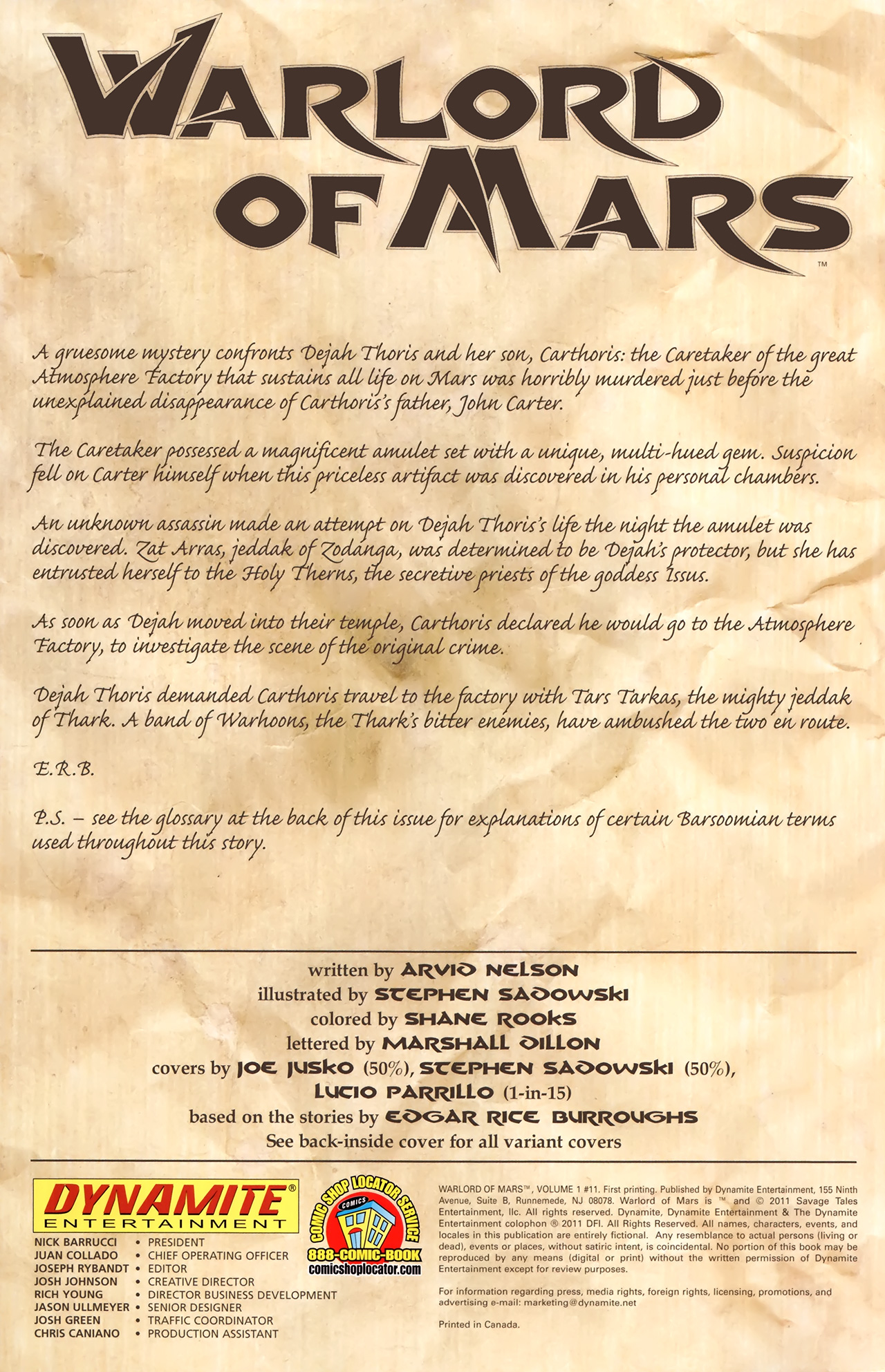 Read online Warlord of Mars comic -  Issue #11 - 3