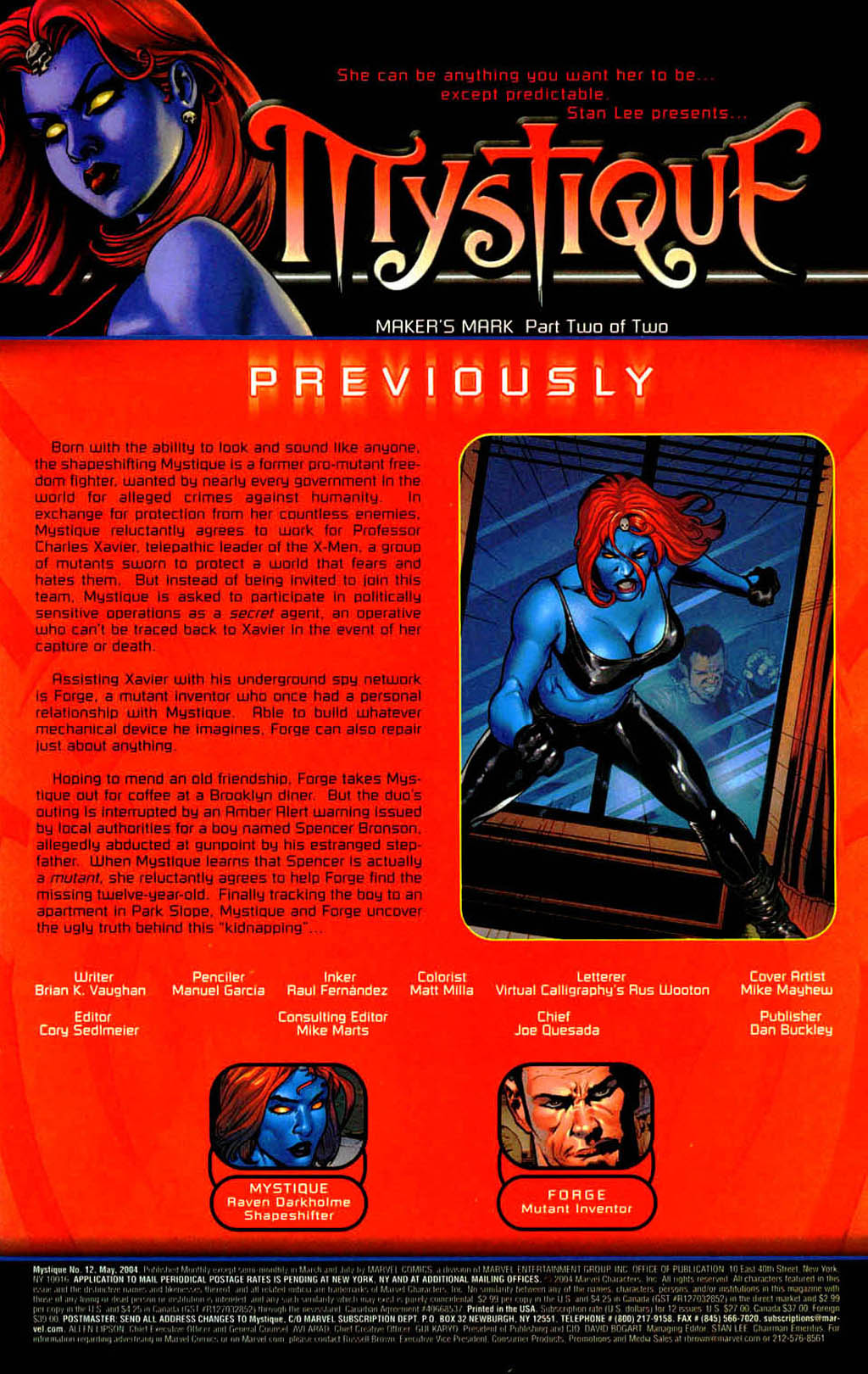 Read online Mystique comic -  Issue #12 - 2