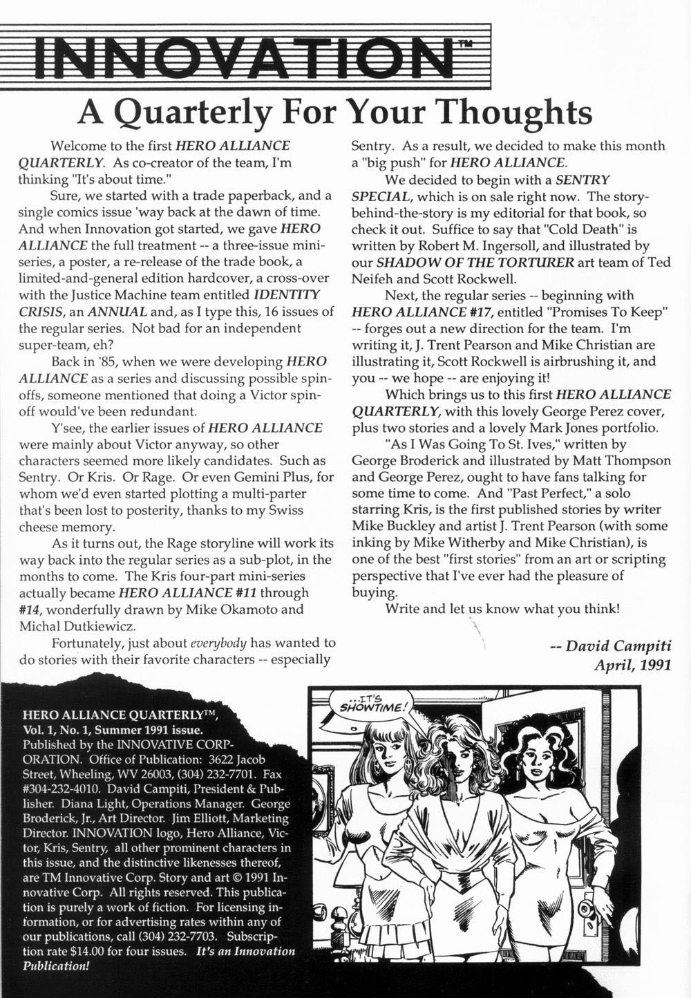 Read online Hero Alliance Quarterly comic -  Issue #1 - 2
