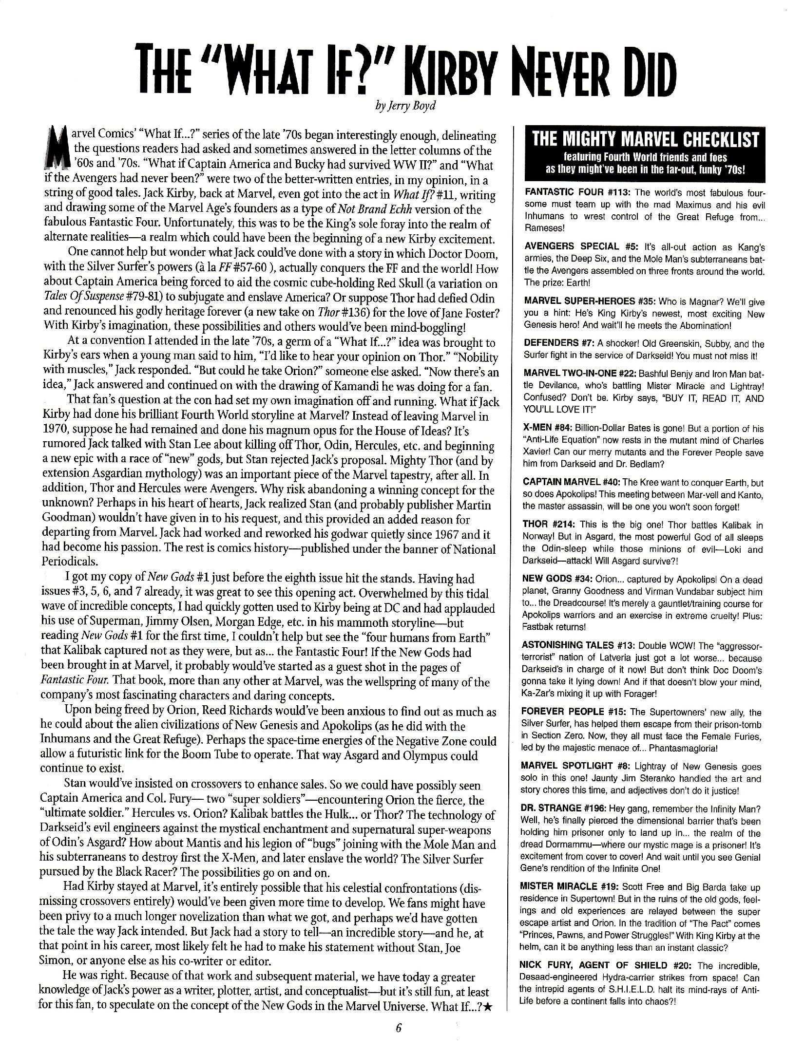 Read online The Jack Kirby Collector comic -  Issue #23 - 6