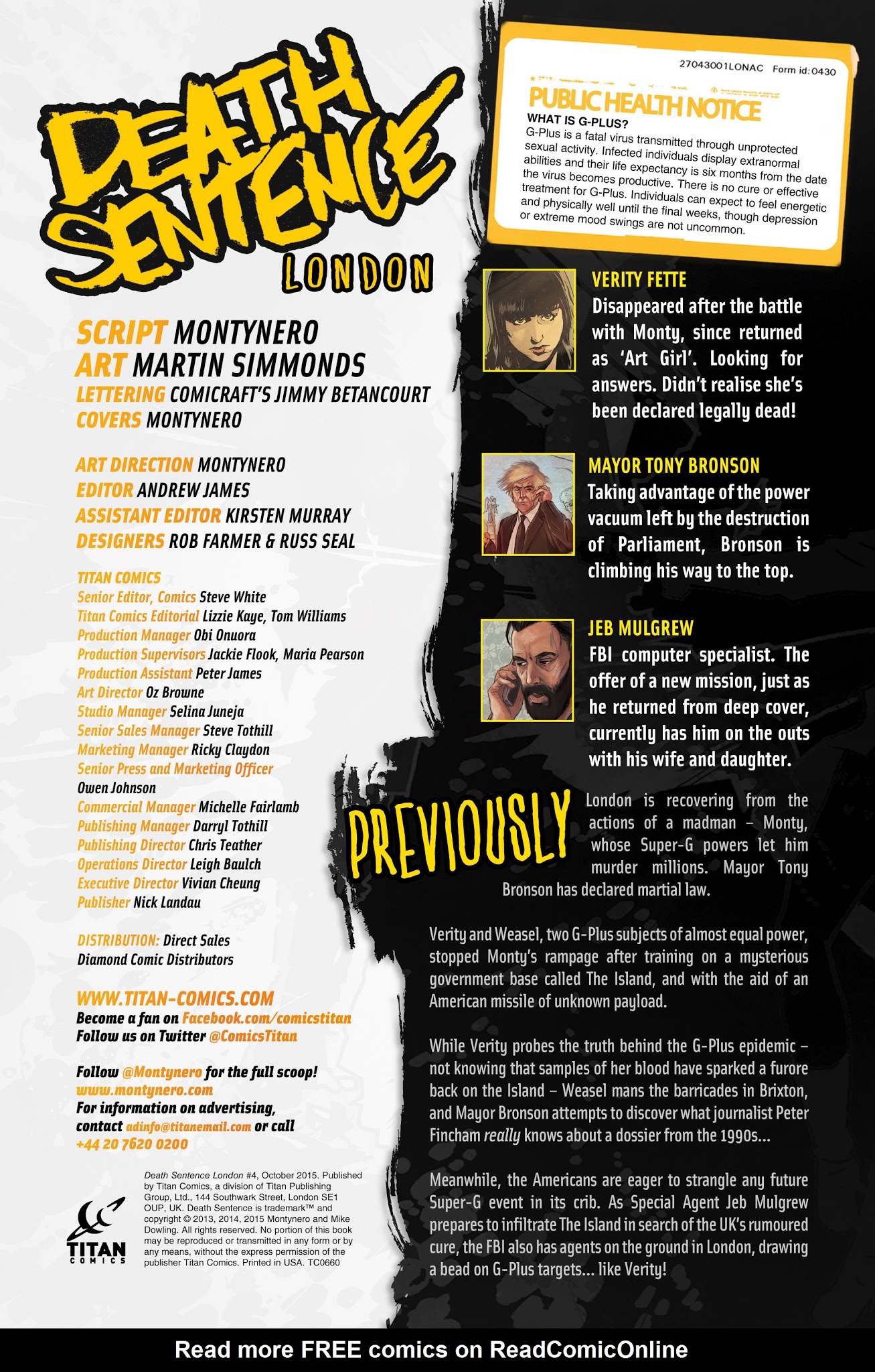 Read online Death Sentence London comic -  Issue #4 - 2