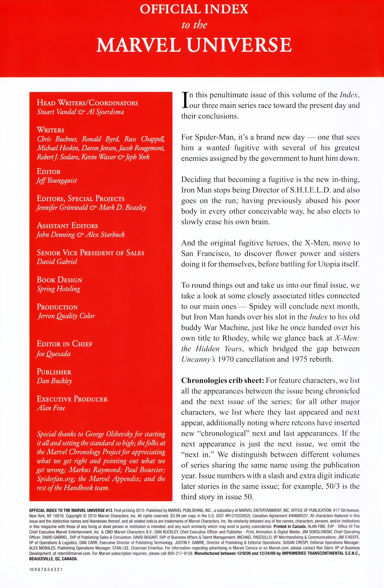Read online Official Index to the Marvel Universe comic -  Issue #13 - 2